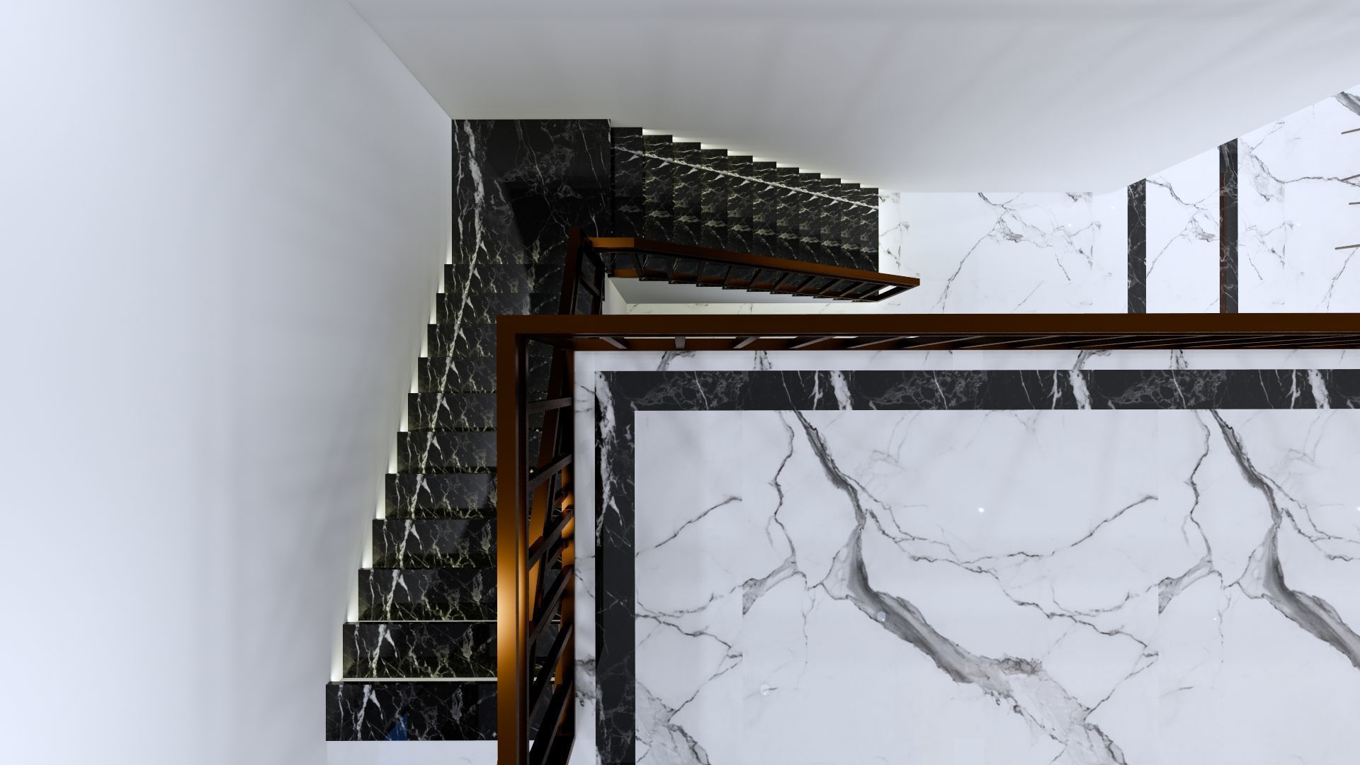 Luxury 2 floor House design with wooden House for reception 3D model_89