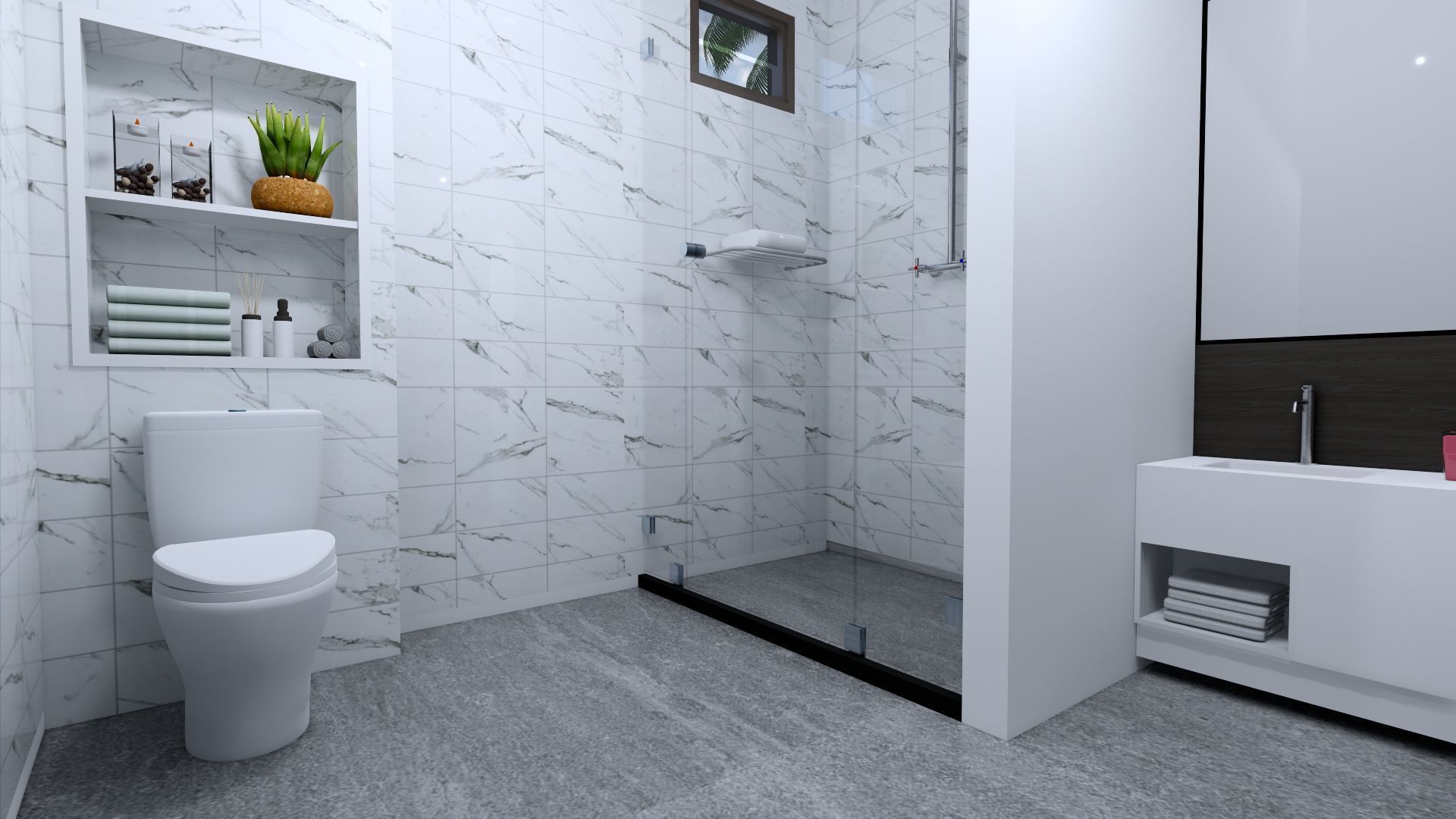 Luxury 2 floor House design with wooden House for reception 3D model_120