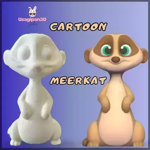 Cartoon Meerkat 3D print model