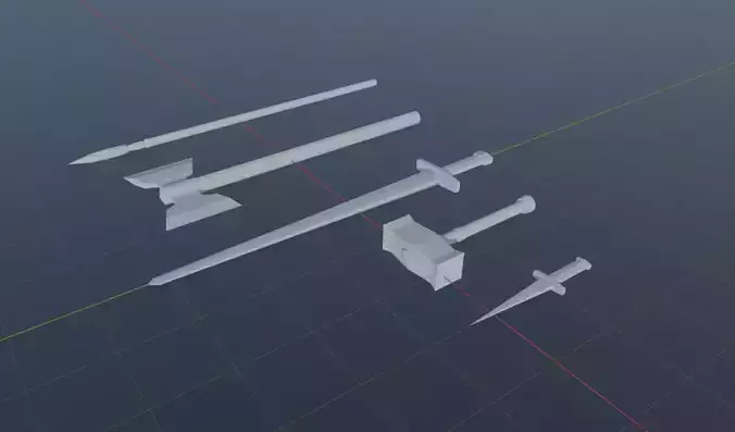 Low-Poly Medieval Melee Weapons Pack