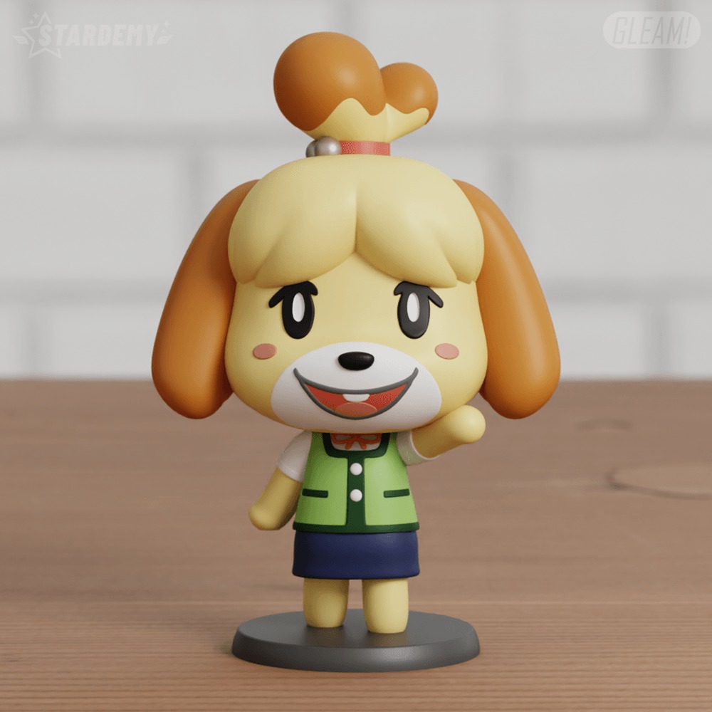 Isabelle Chibi Animel Crossing Cute Easy Print 3D print model_3