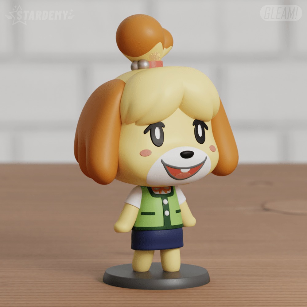 Isabelle Chibi Animel Crossing Cute Easy Print 3D print model_7