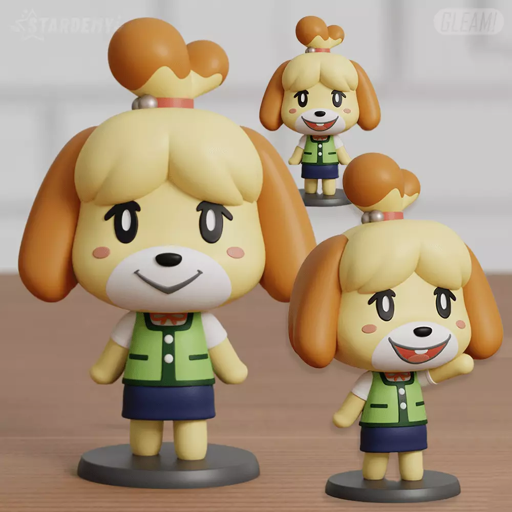 Isabelle Chibi Animel Crossing Cute Easy Print 3D print model_0