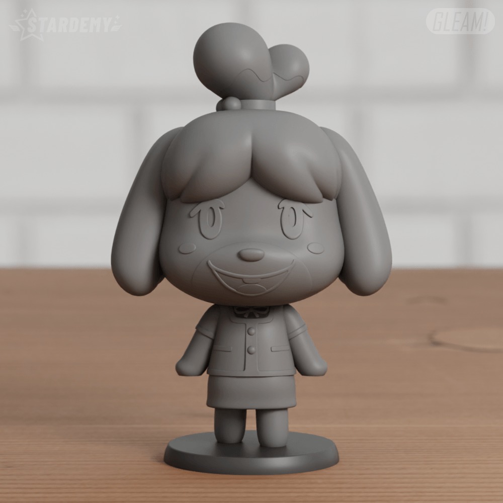 Isabelle Chibi Animel Crossing Cute Easy Print 3D print model_1