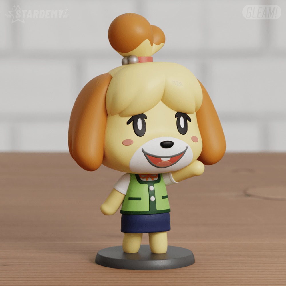 Isabelle Chibi Animel Crossing Cute Easy Print 3D print model_2