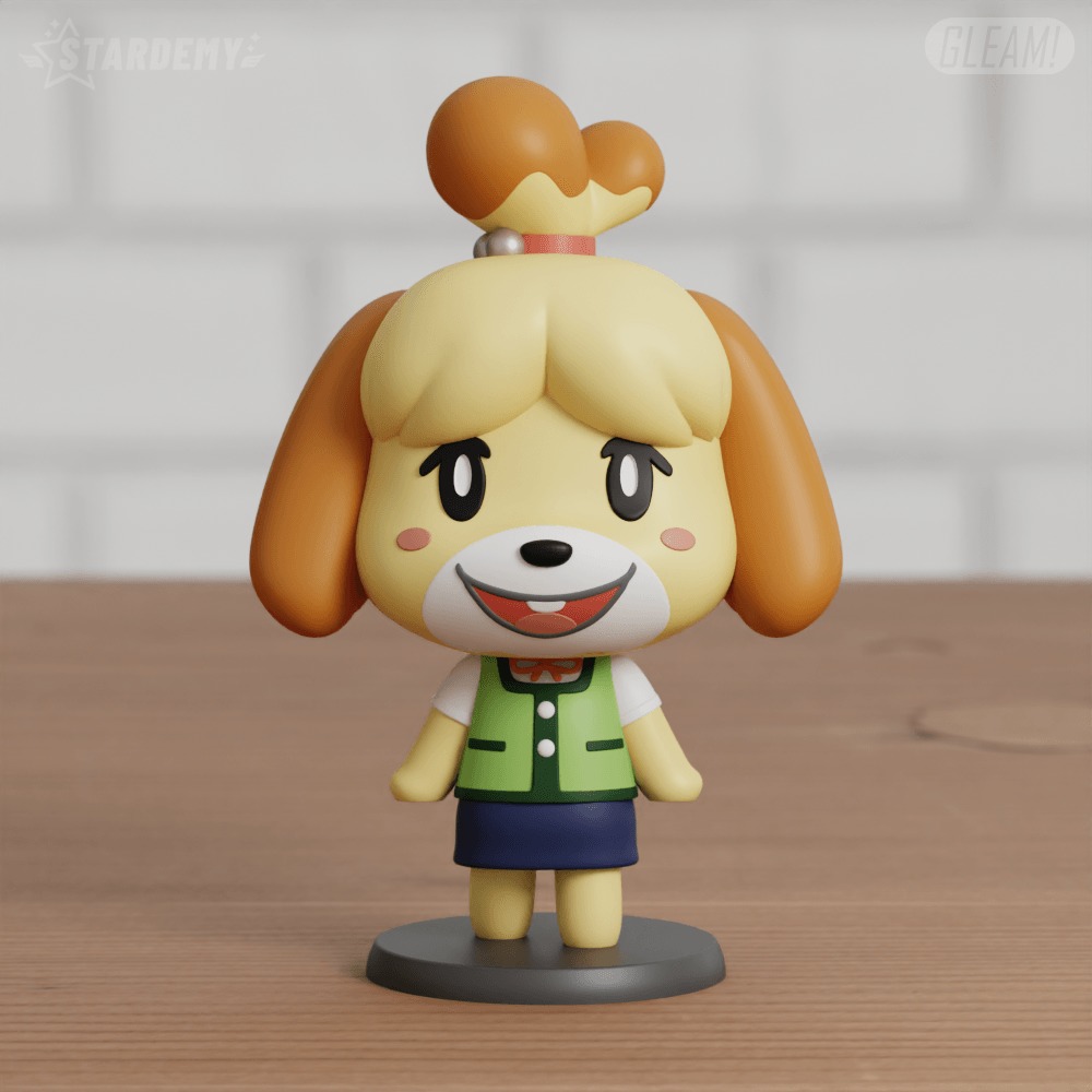 Isabelle Chibi Animel Crossing Cute Easy Print 3D print model_5