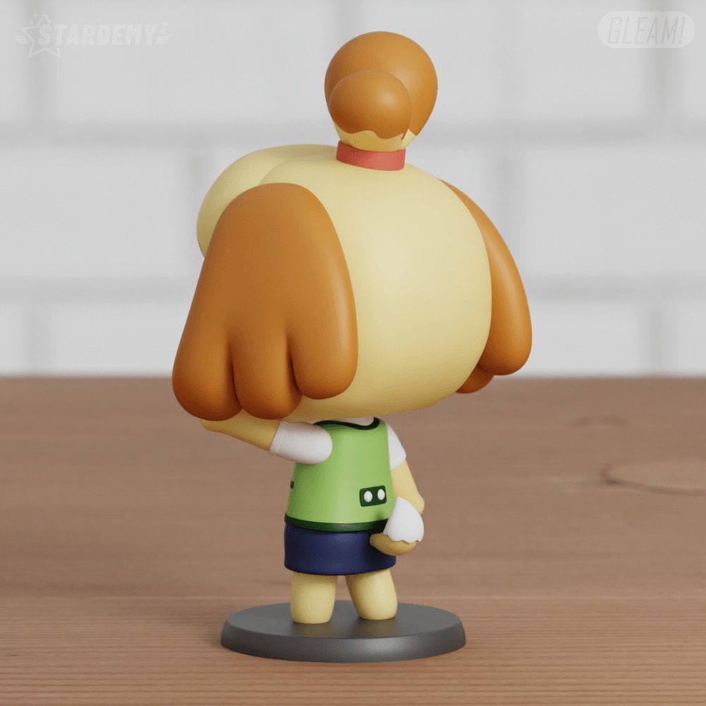 Isabelle Chibi Animel Crossing Cute Easy Print 3D print model_8