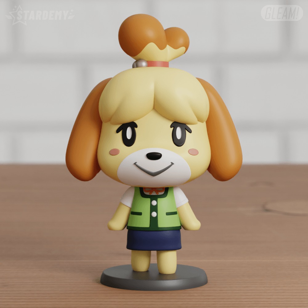Isabelle Chibi Animel Crossing Cute Easy Print 3D print model_4