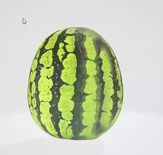 Watermelon 3D Asset for Food Projects Low-poly 3D model