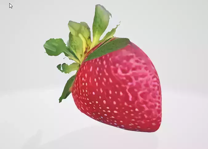 Detailed Strawberry 3D Asset for Food Renders Low-poly 3D model