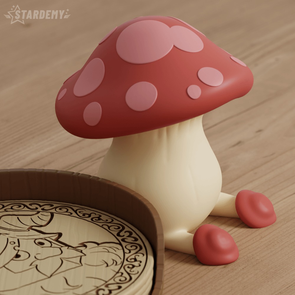 Dungeon Meshi Coaster Set Table Food Drink Mushroom 3D print model_7