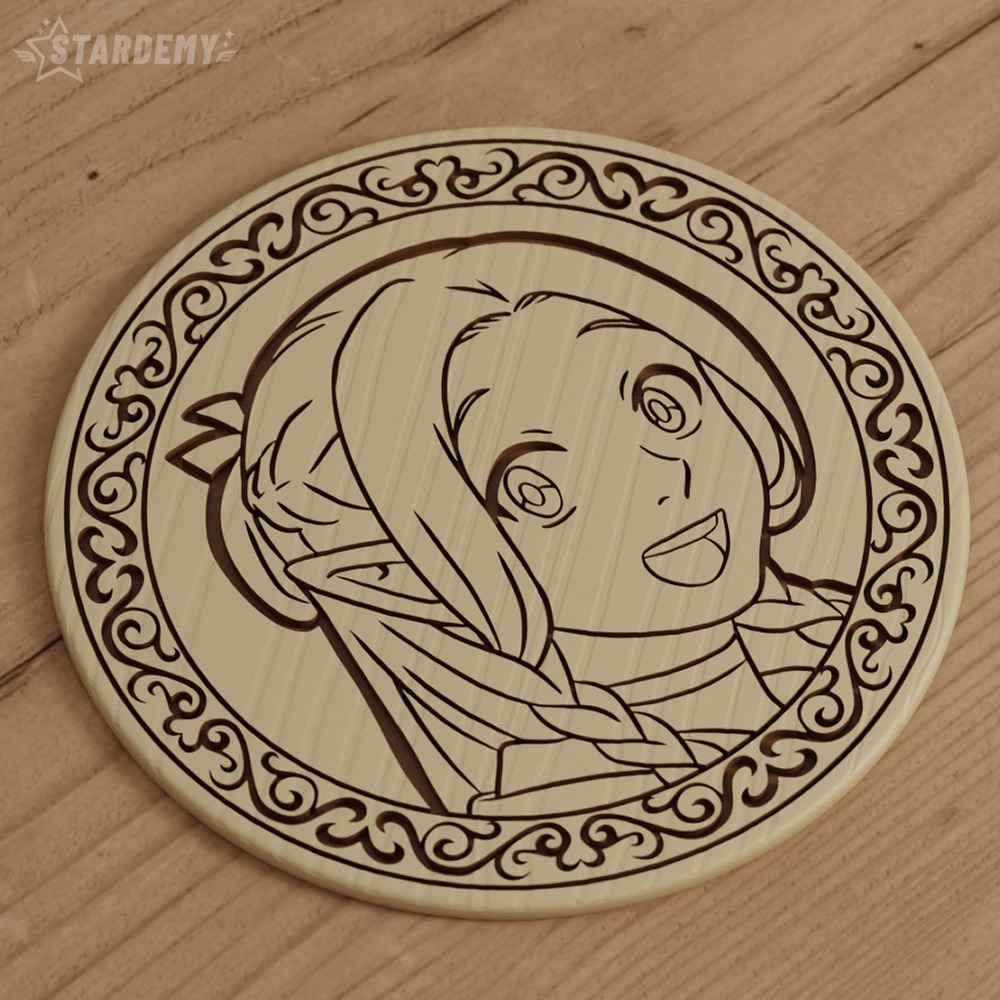 Dungeon Meshi Coaster Set Table Food Drink Mushroom 3D print model_10