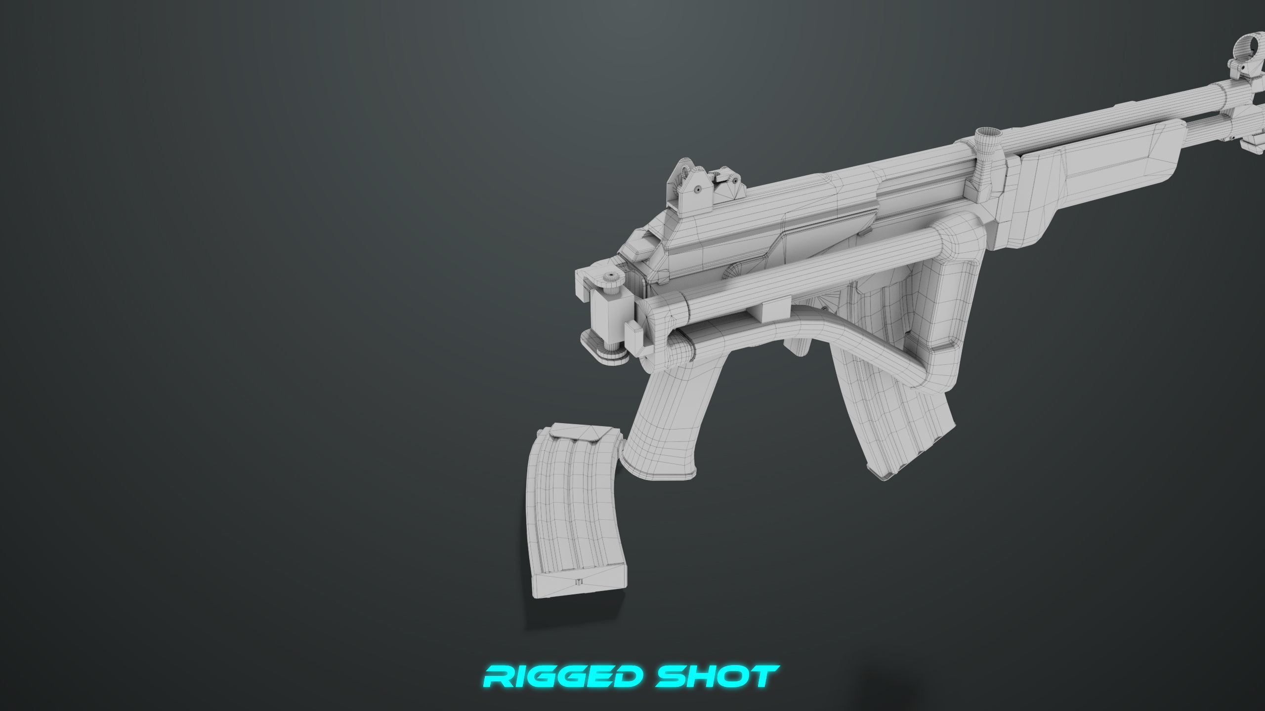 Machine Gun 13 Metal All PBR Unity UE Textures Low-poly 3D model_49