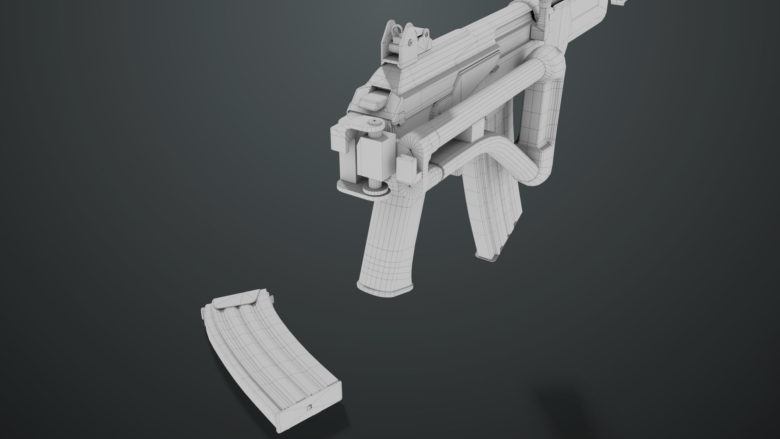 Machine Gun 13 Metal All PBR Unity UE Textures Low-poly 3D model_52