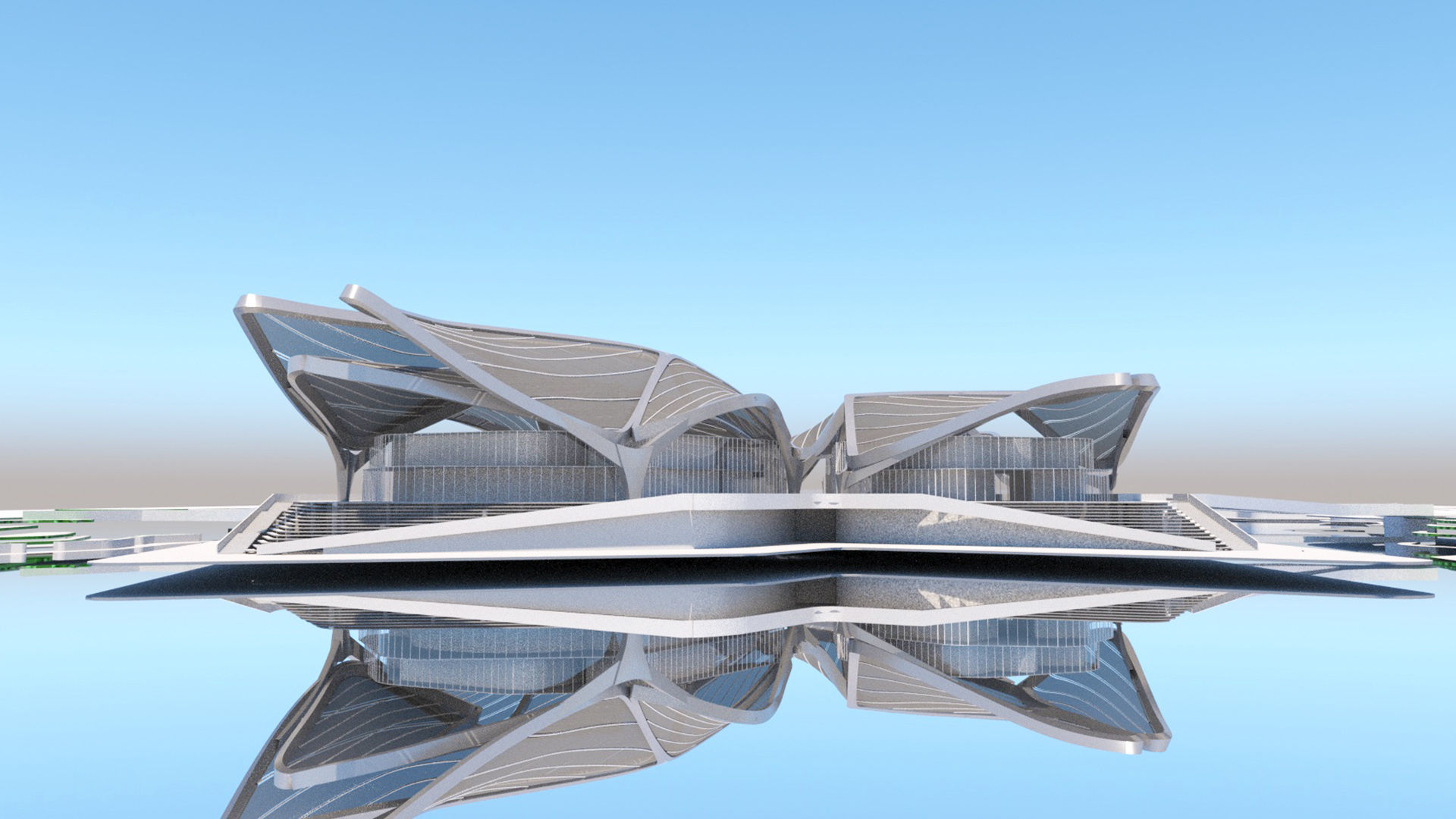 Zhuhai Jinwan Art Center 3D model_2