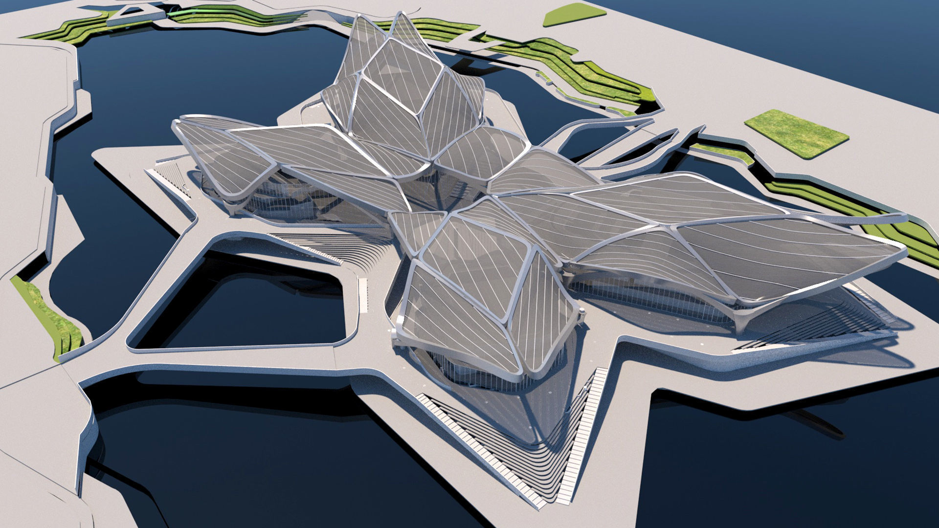 Zhuhai Jinwan Art Center 3D model_1