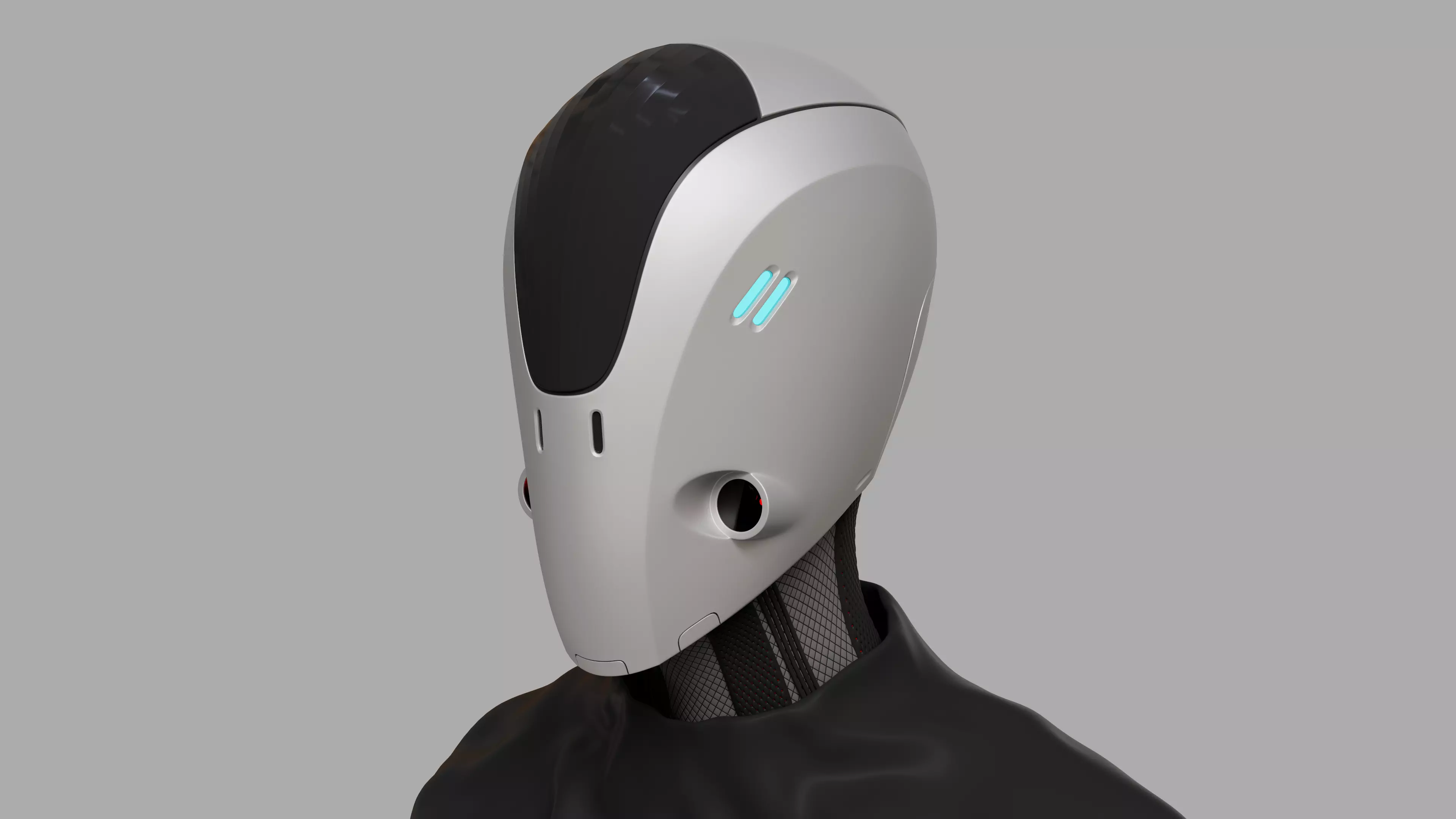 Mech head concept Free 3D model_0