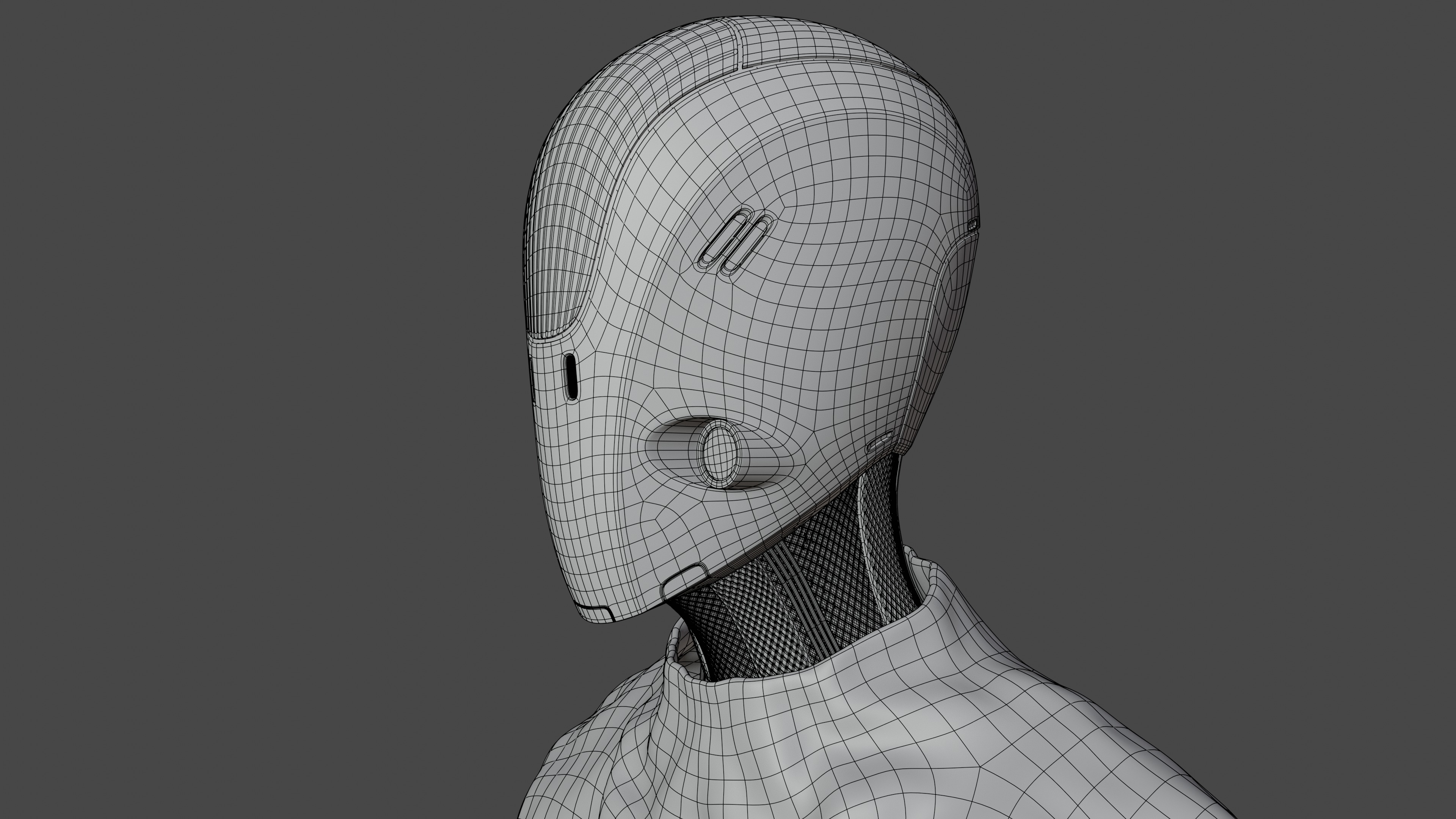 Mech head concept Free 3D model_7