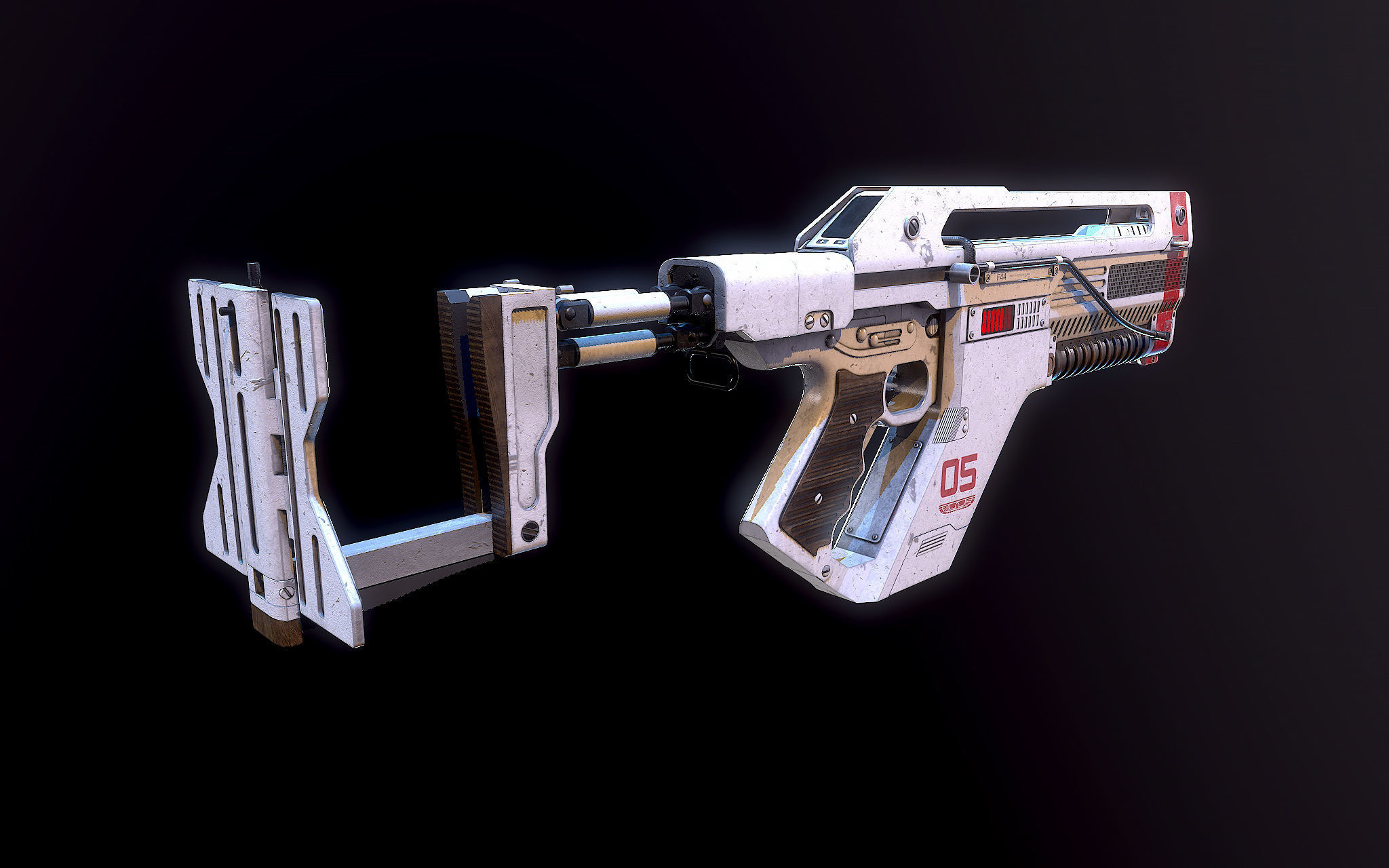 F44AA Pulse Rifle Alien Romulus 3D model_9