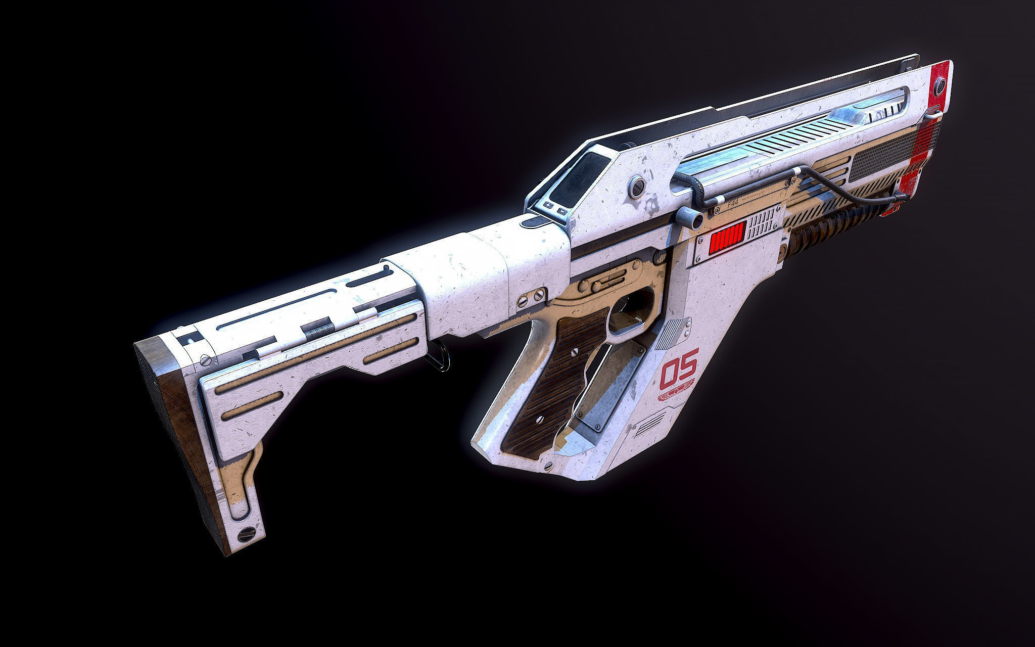 F44AA Pulse Rifle Alien Romulus 3D model_2