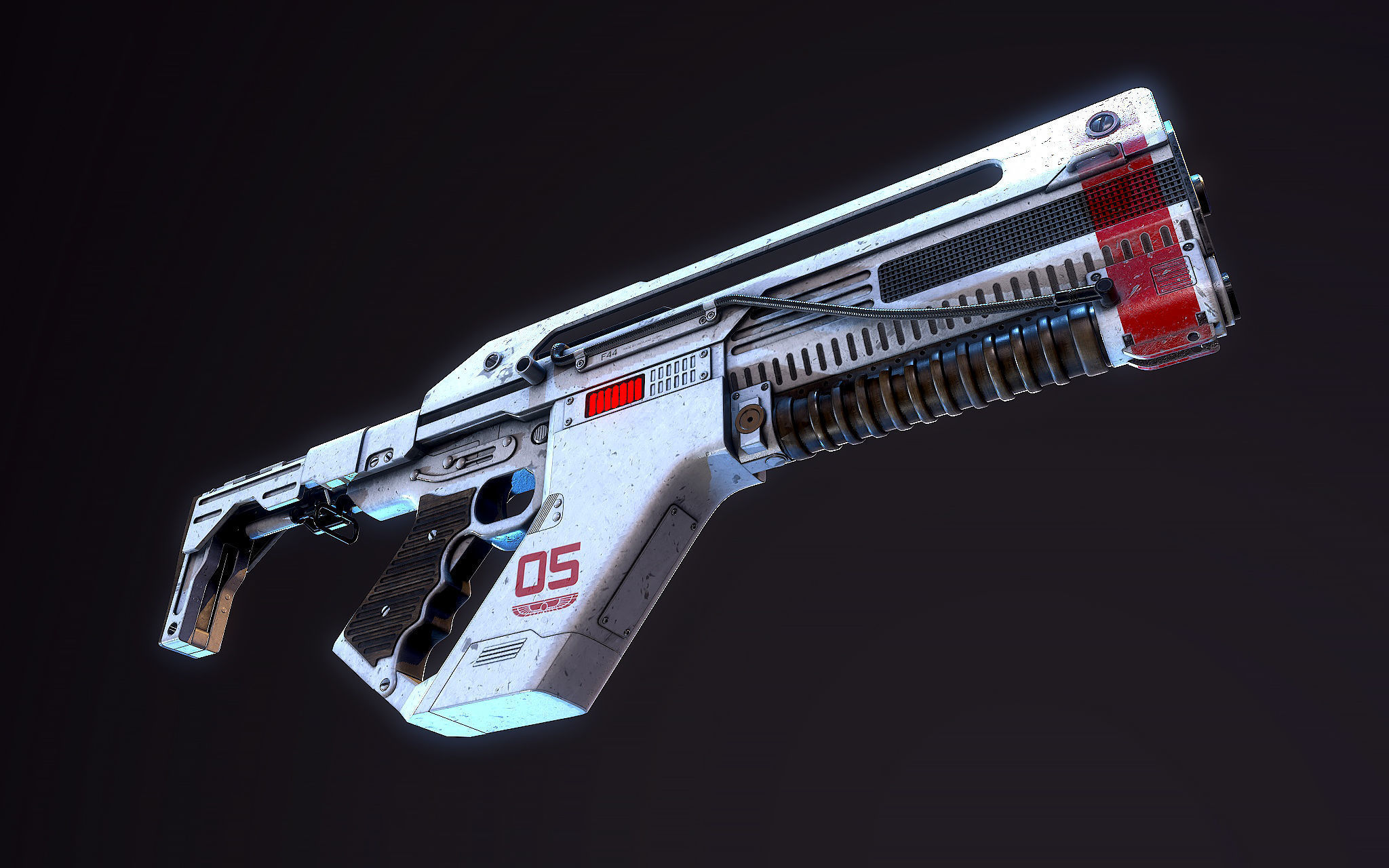 F44AA Pulse Rifle Alien Romulus 3D model_1