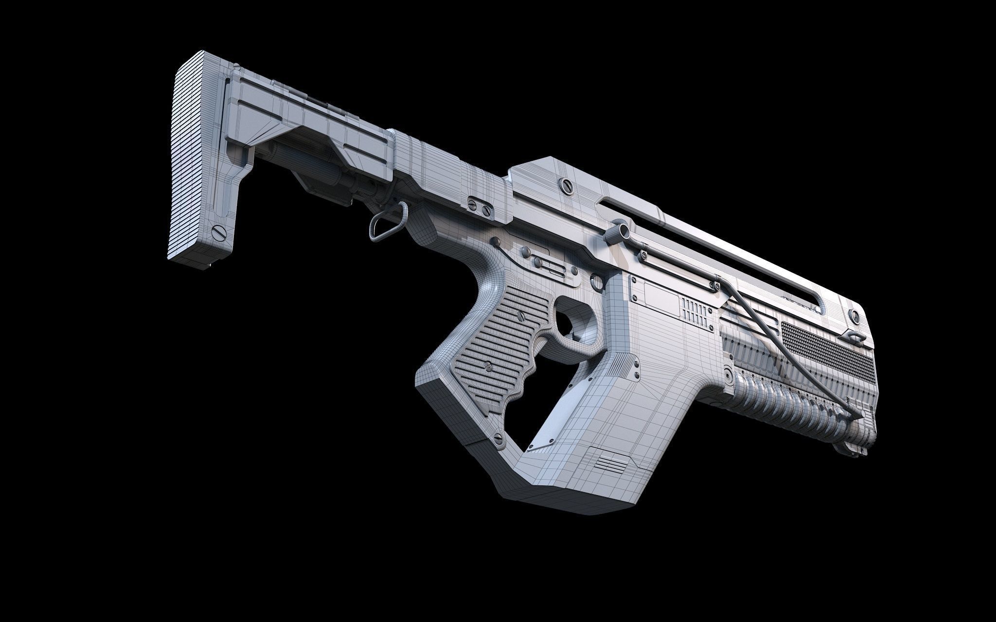 F44AA Pulse Rifle Alien Romulus 3D model_14