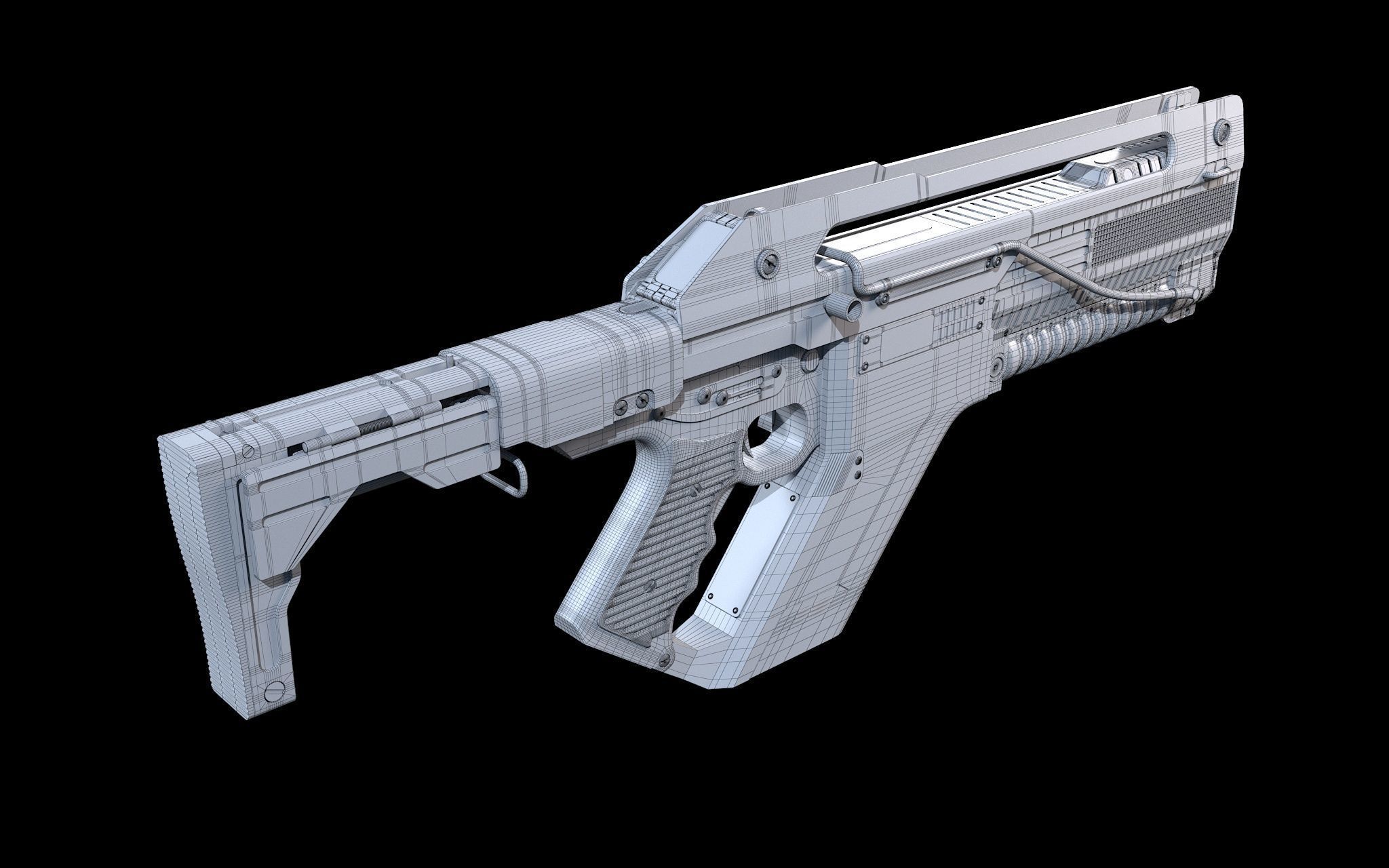 F44AA Pulse Rifle Alien Romulus 3D model_13