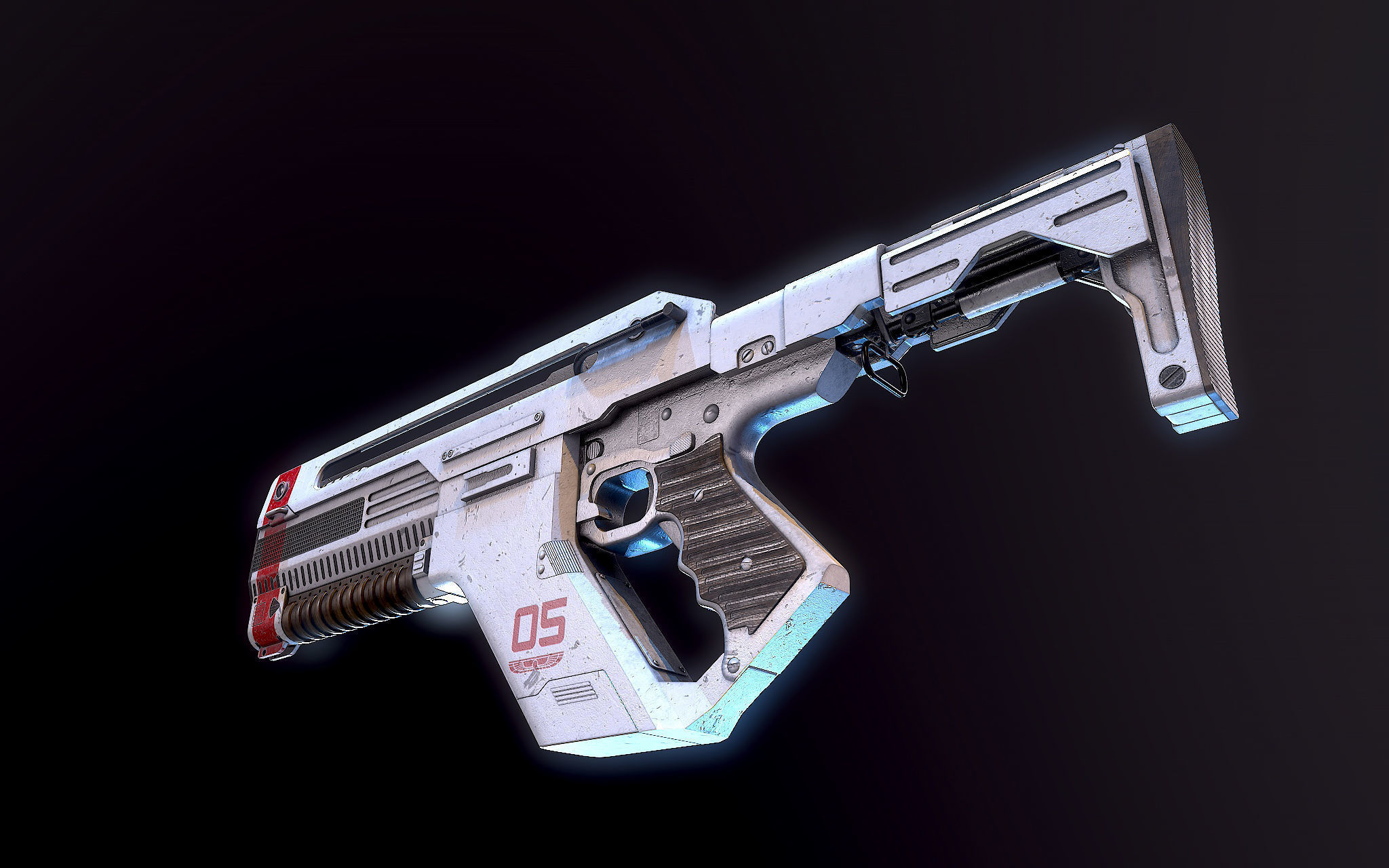 F44AA Pulse Rifle Alien Romulus 3D model_4