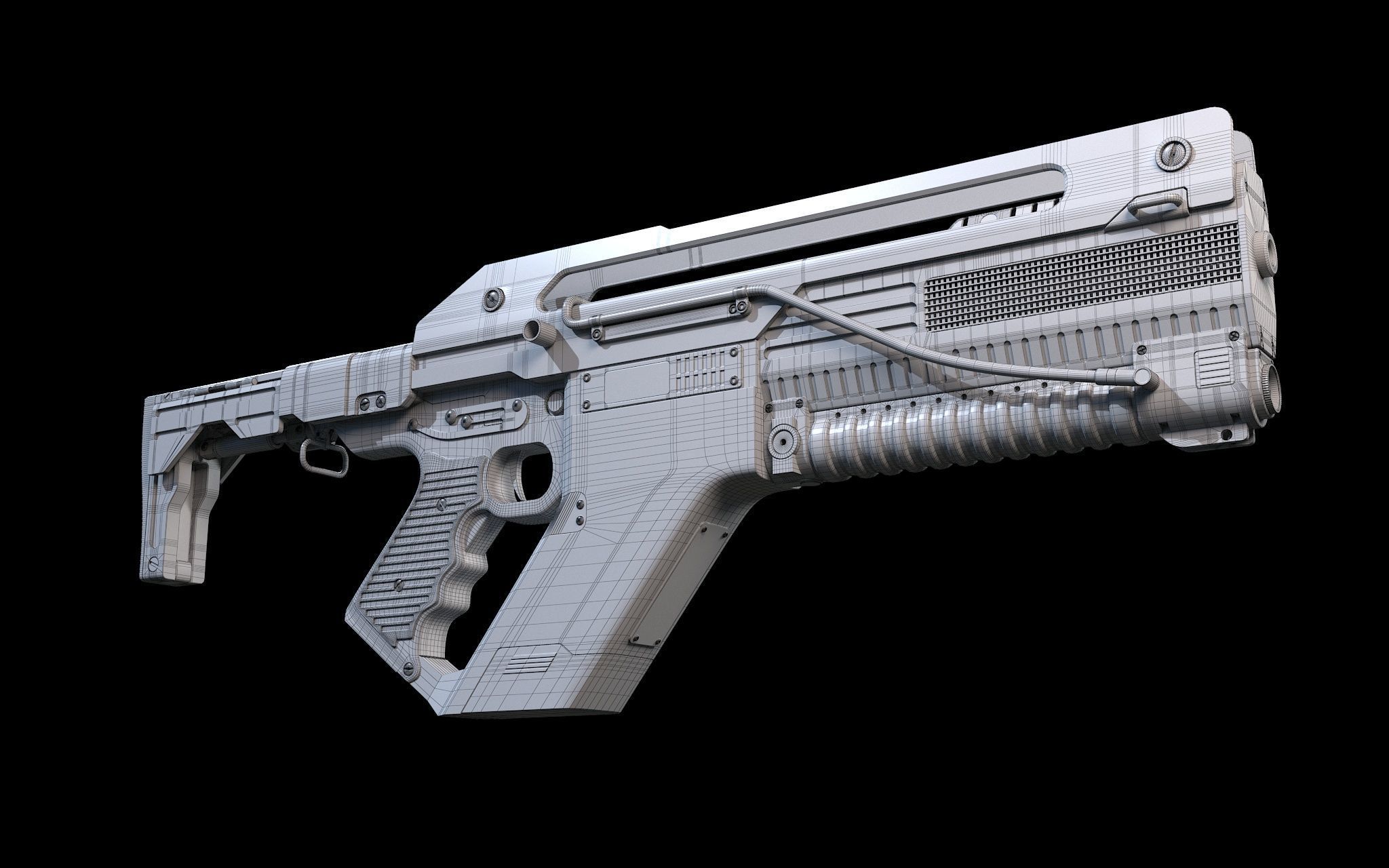 F44AA Pulse Rifle Alien Romulus 3D model_12