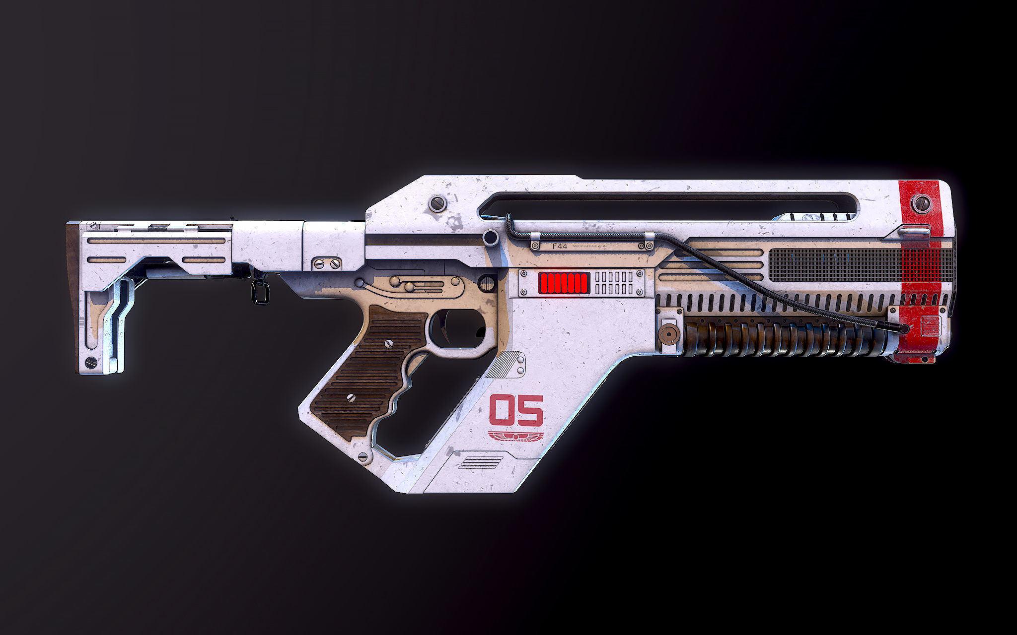 F44AA Pulse Rifle Alien Romulus 3D model_8