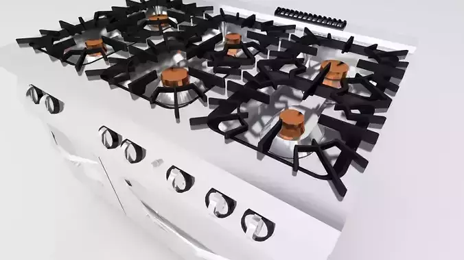 6 Burner Gas Range Oven 