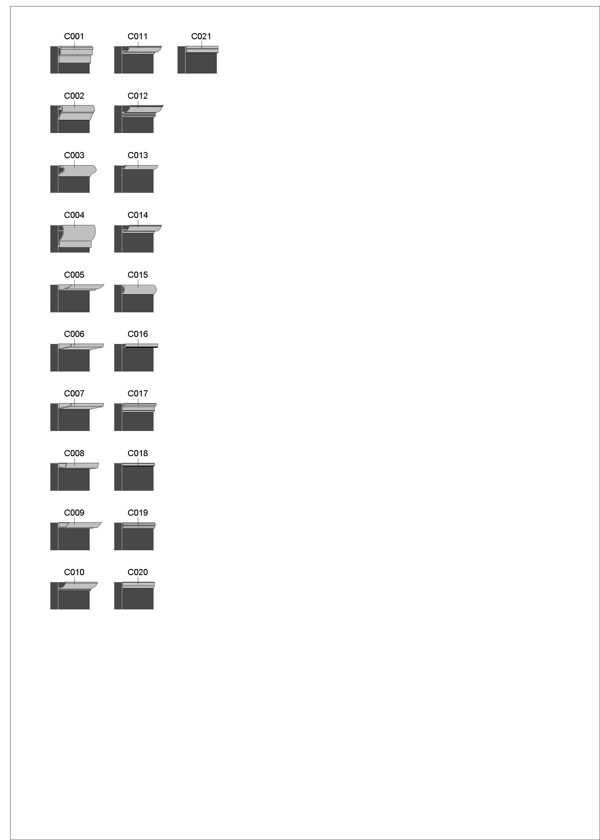 Revit cornices collection historic details 130 profiles 3D model_3