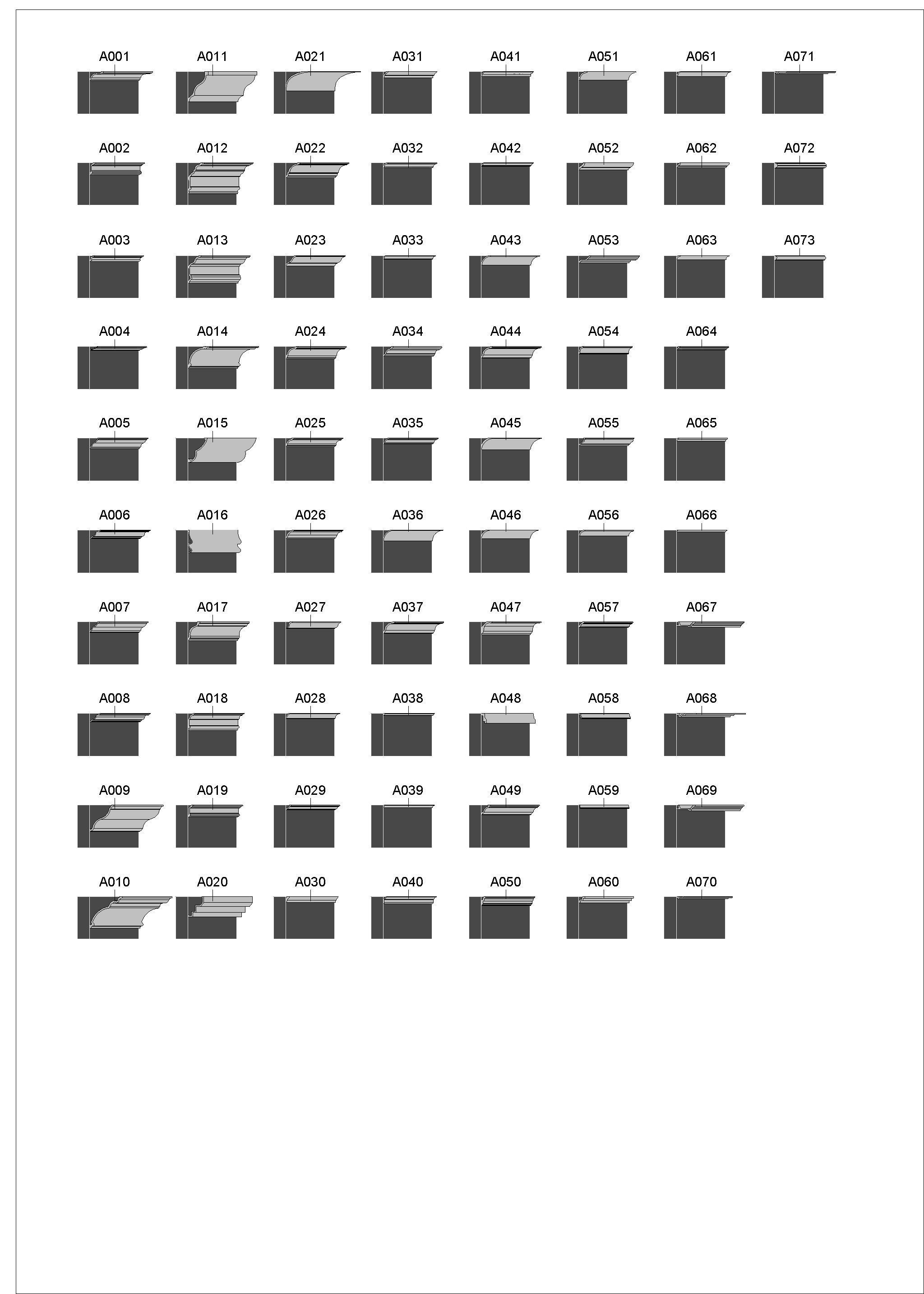 Revit cornices collection historic details 130 profiles 3D model_1
