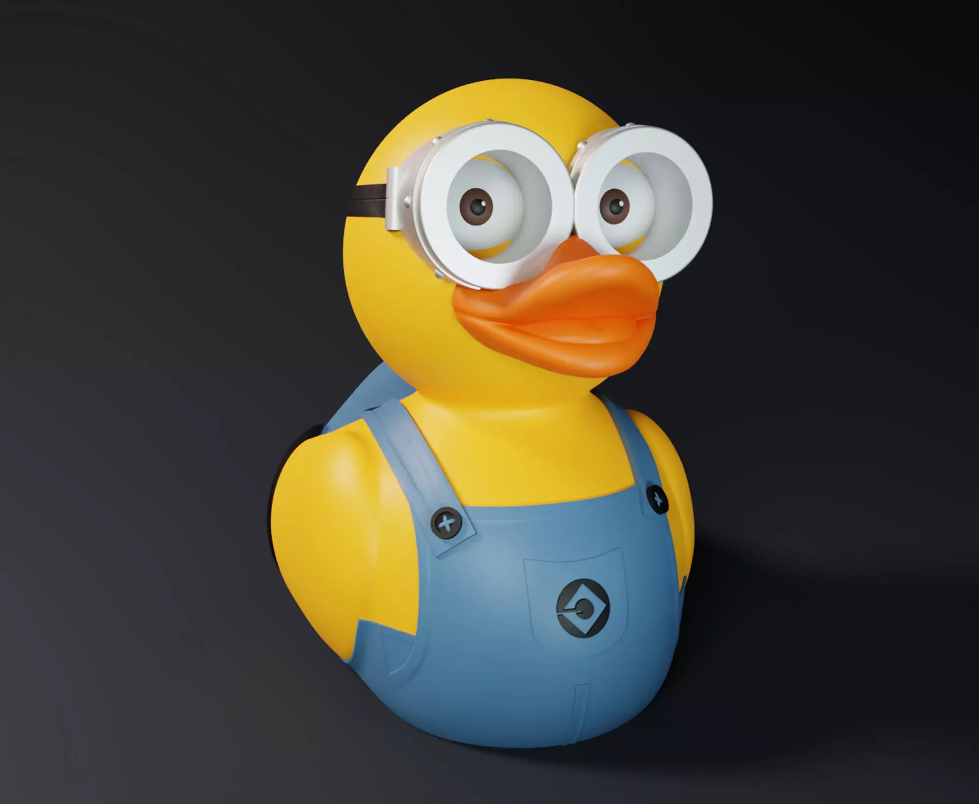 Cute Minion Rubber Duck 3D print model_0