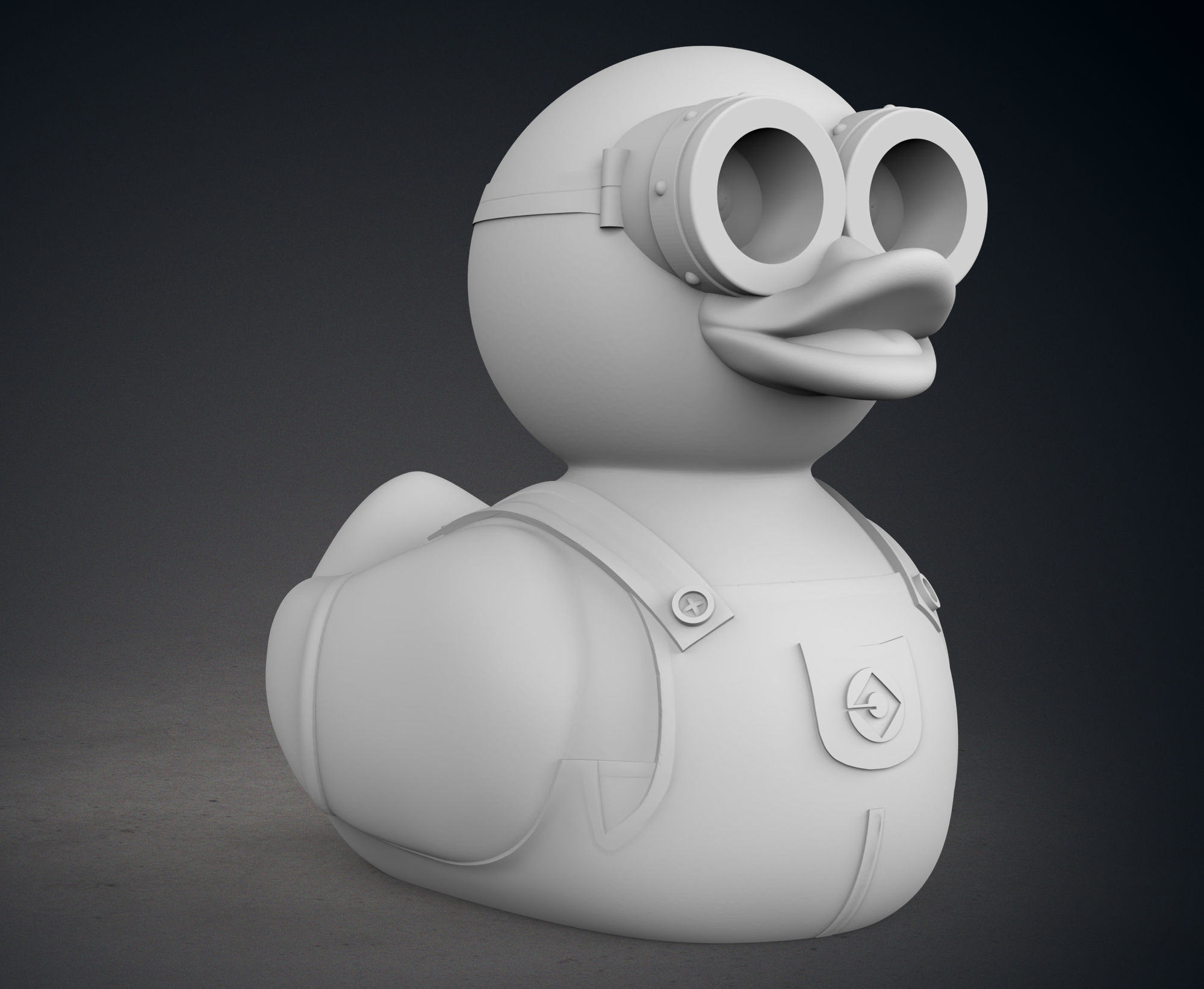 Cute Minion Rubber Duck 3D print model_9