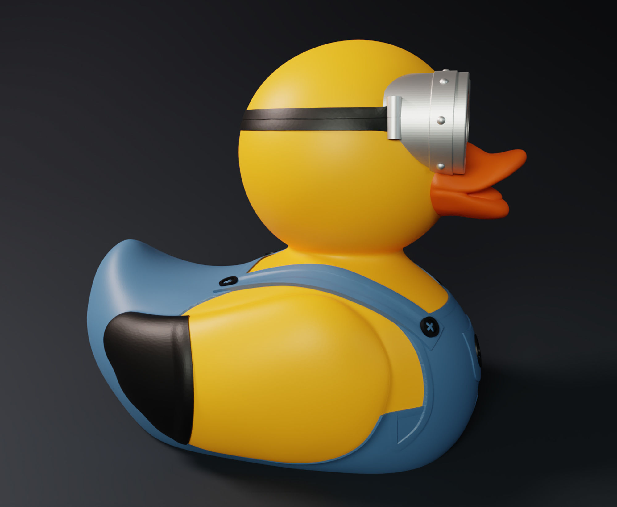 Cute Minion Rubber Duck 3D print model_1