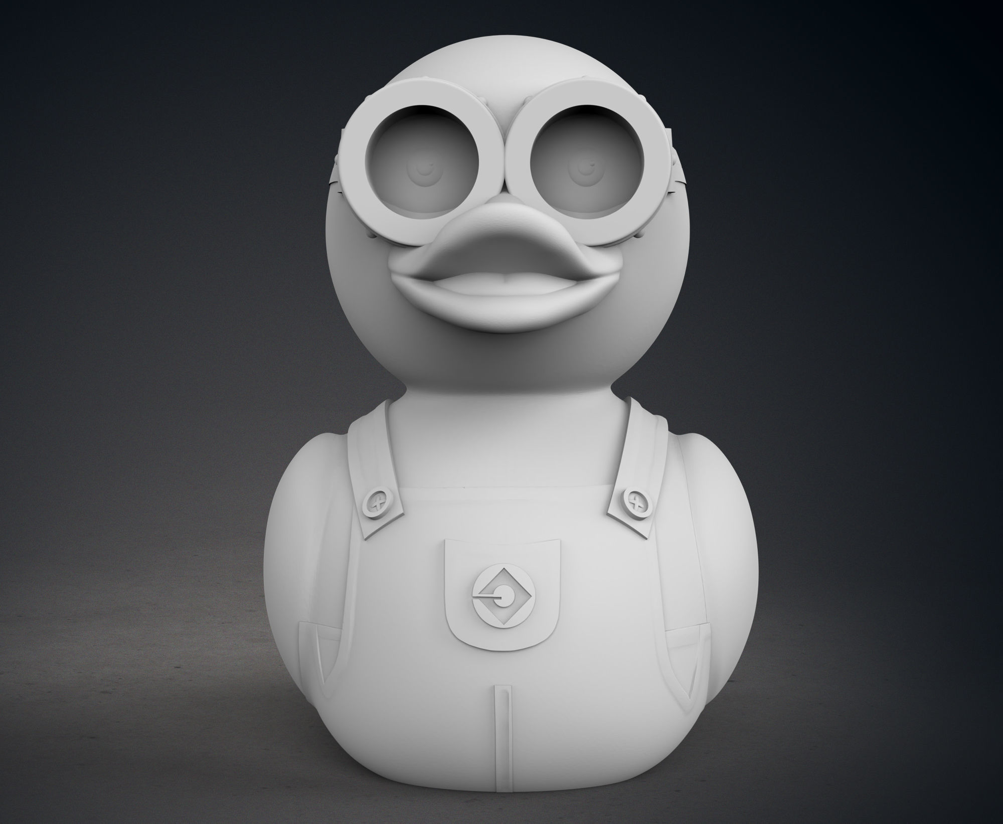 Cute Minion Rubber Duck 3D print model_10