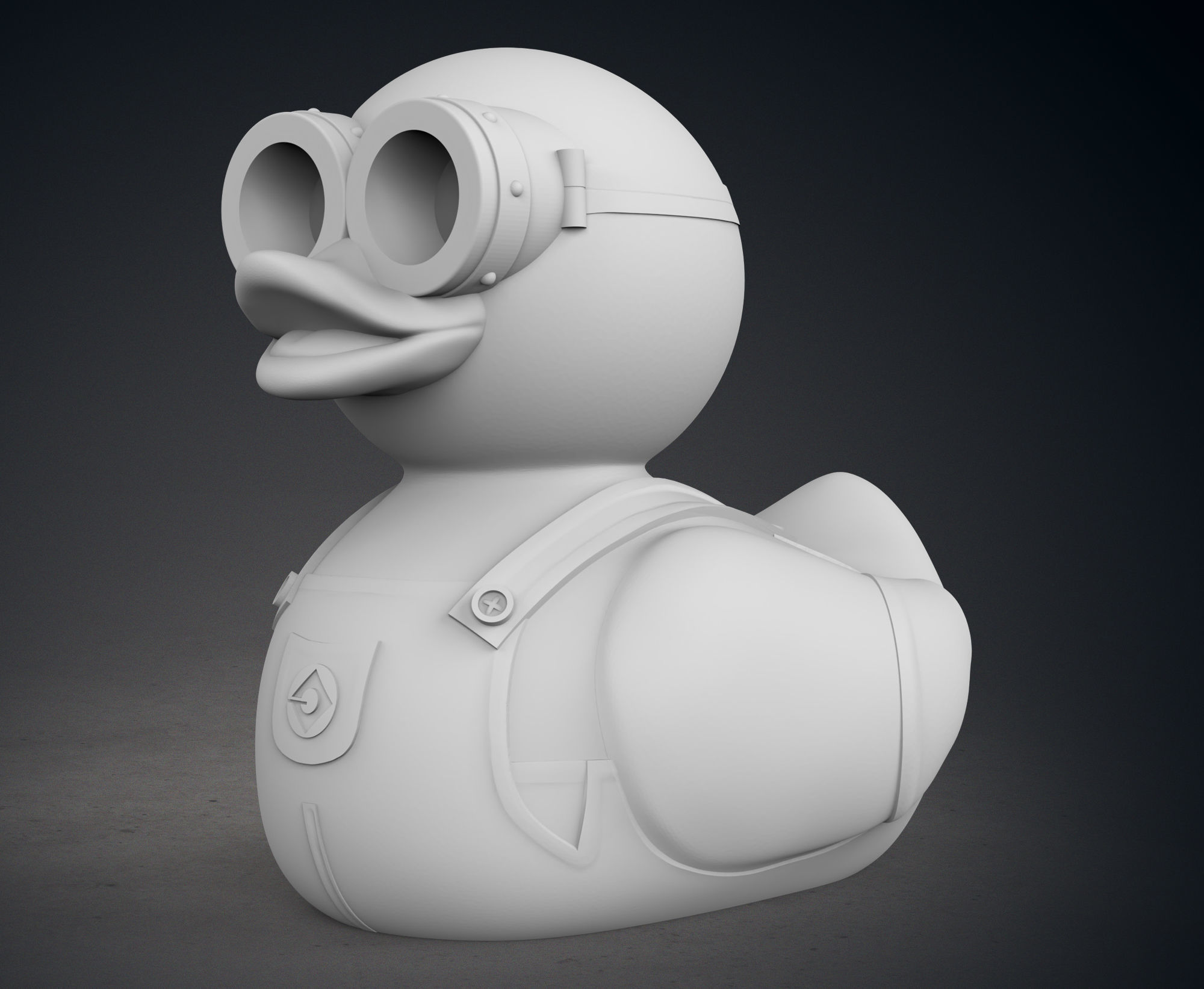 Cute Minion Rubber Duck 3D print model_3