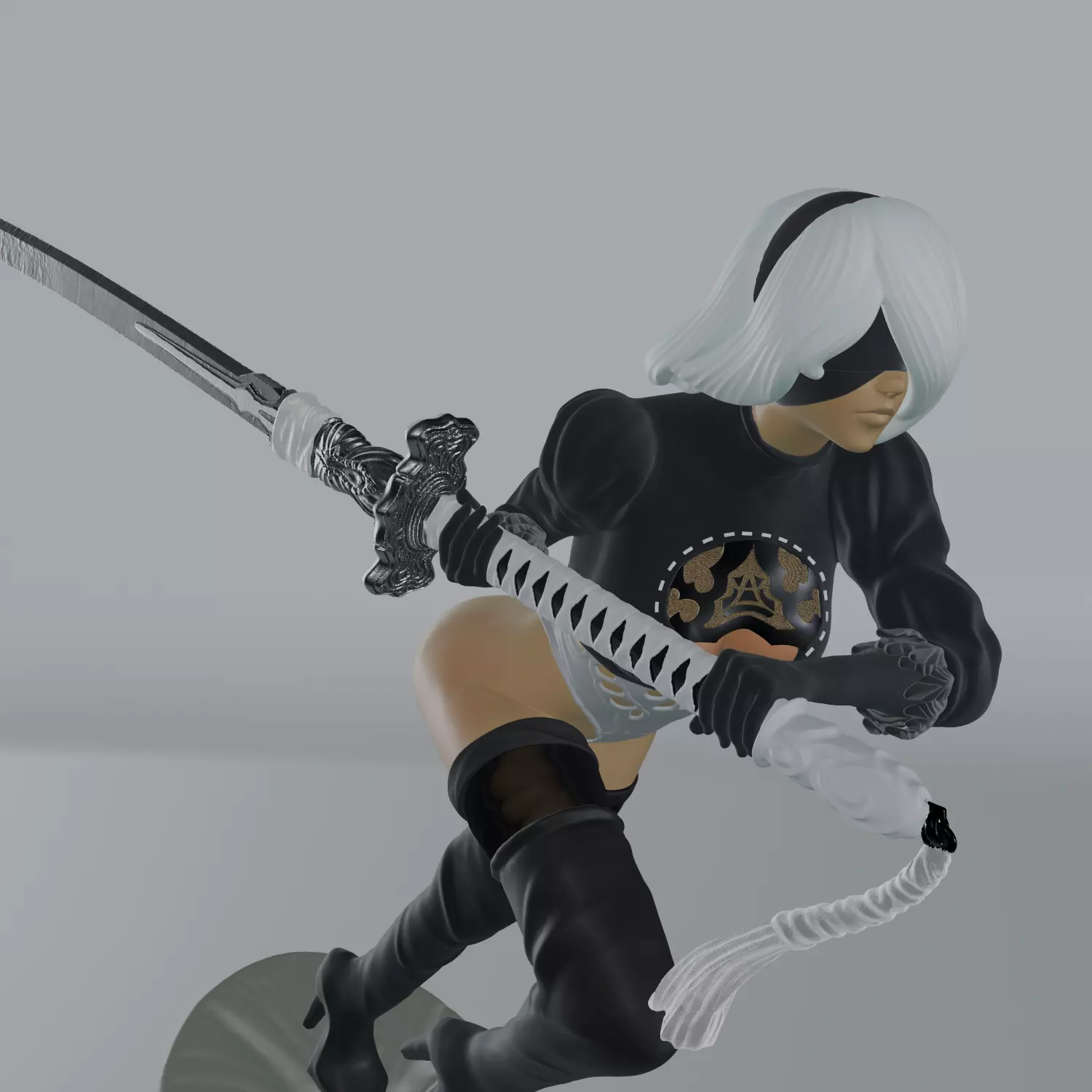 2b Nier Automata Ready For Printing 3D print model_0