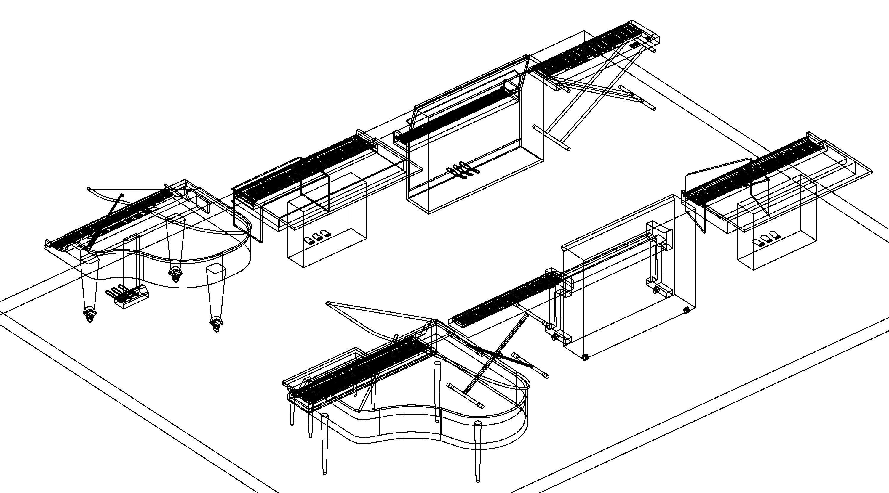 Piano Revit Family Revit 3D model_13
