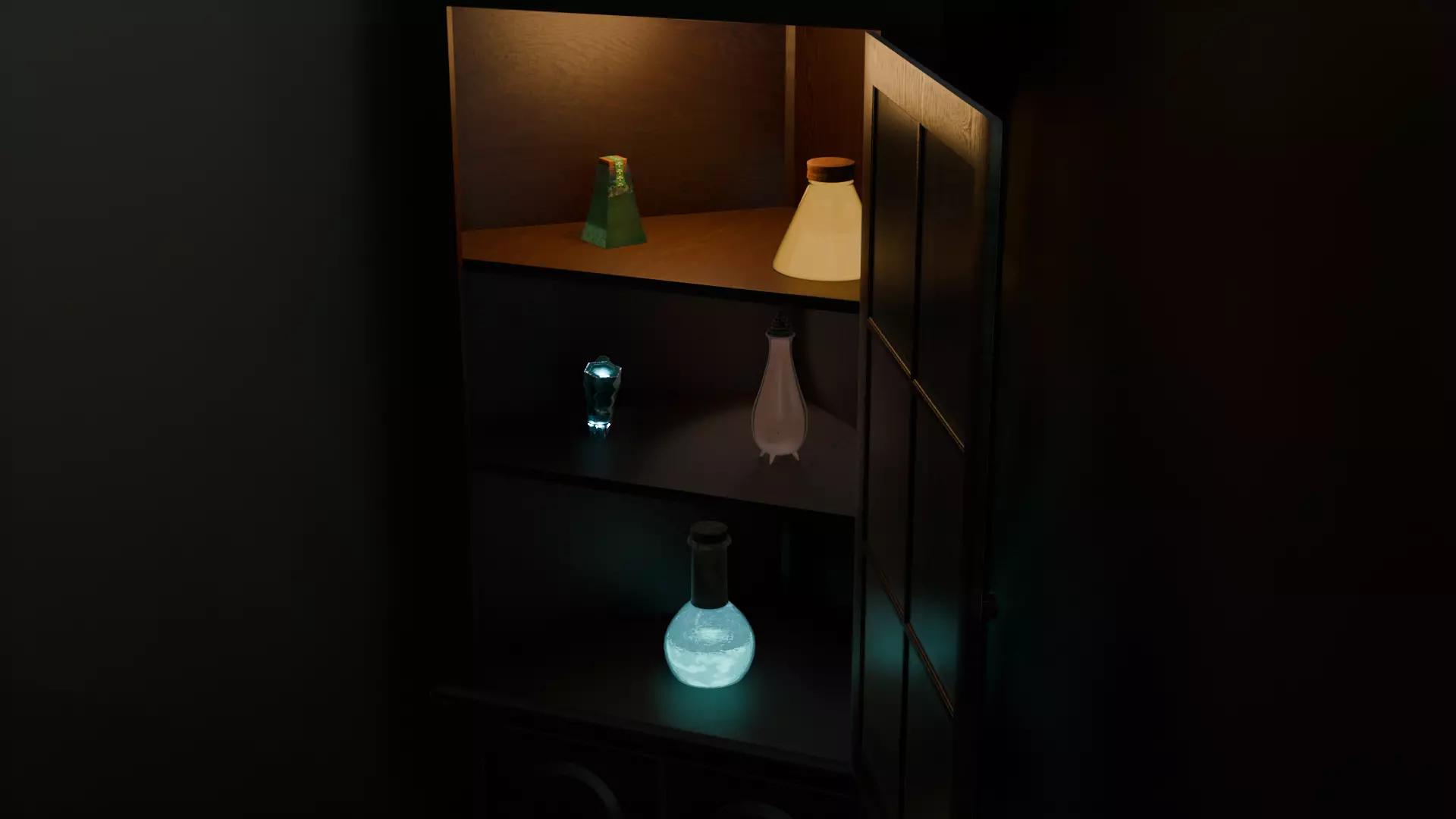 Bottles for Magic Potions 3D model_0