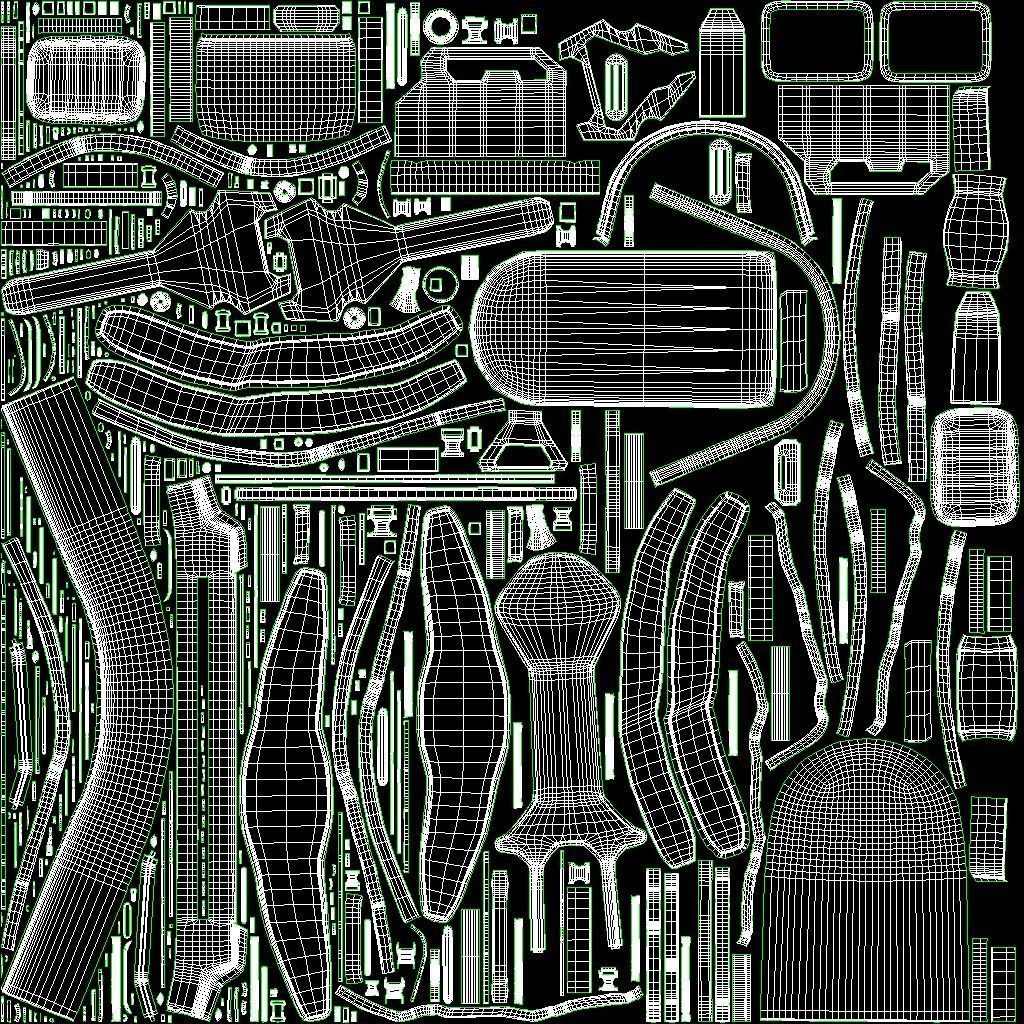 Sci Fi Bag White Low-poly 3D model_21