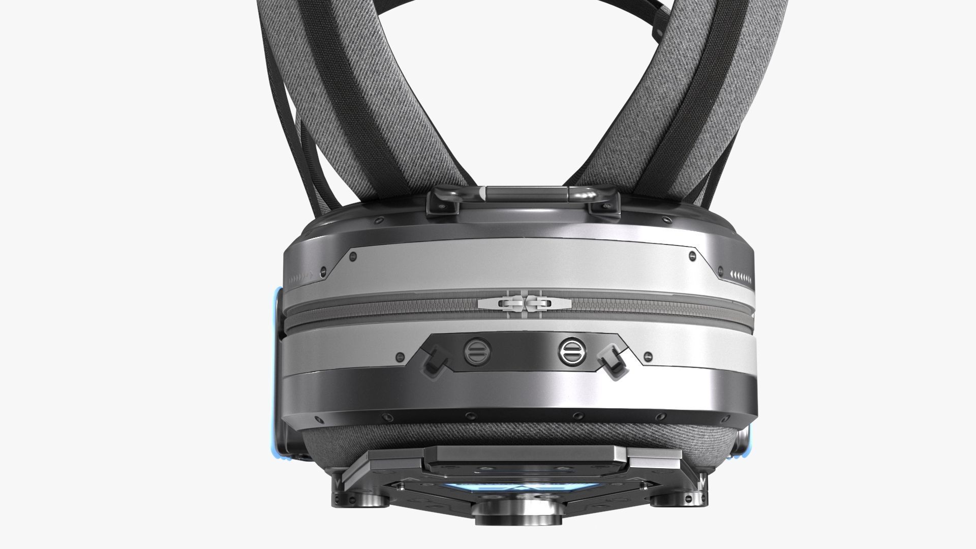 Sci Fi Bag White Low-poly 3D model_8