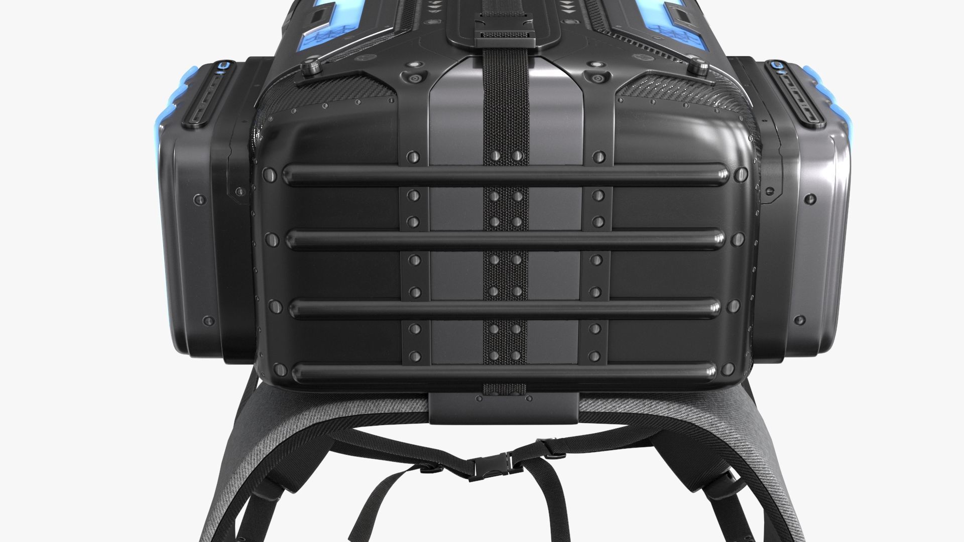 Sci Fi Bag White Low-poly 3D model_9