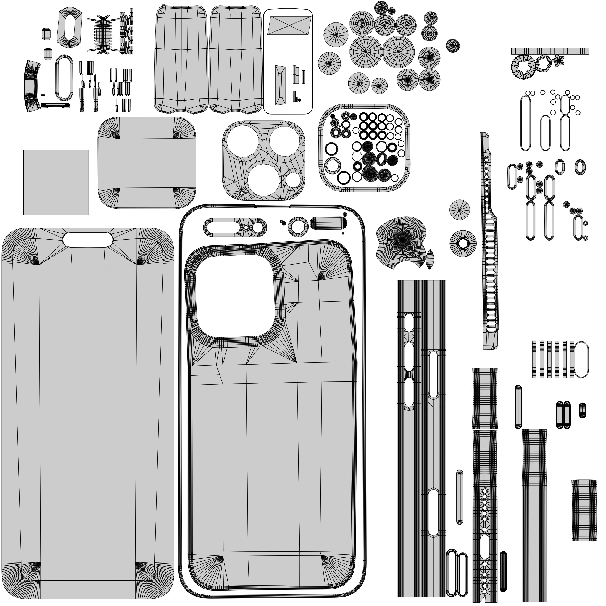 Apple iPhone 16 Pro and Pro Max Black Titanium 3D model_11