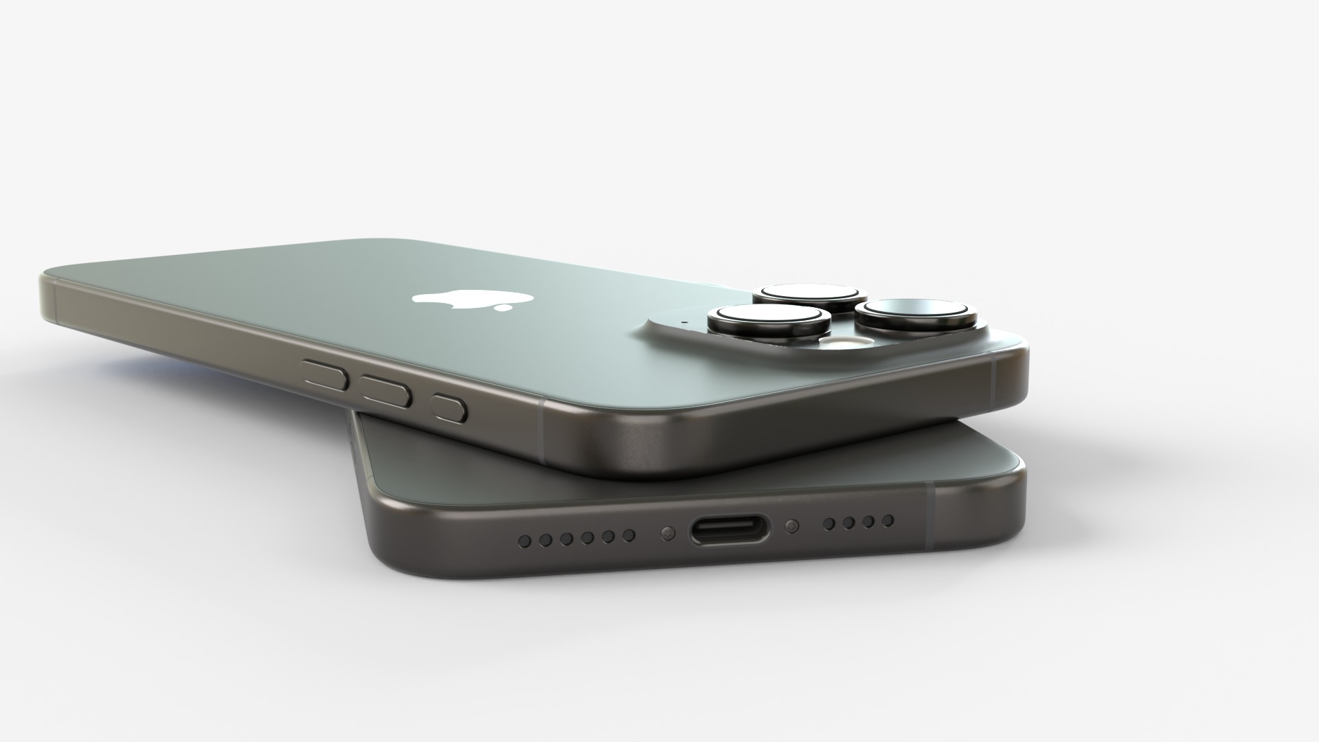 Apple iPhone 16 Pro and Pro Max Black Titanium 3D model_8