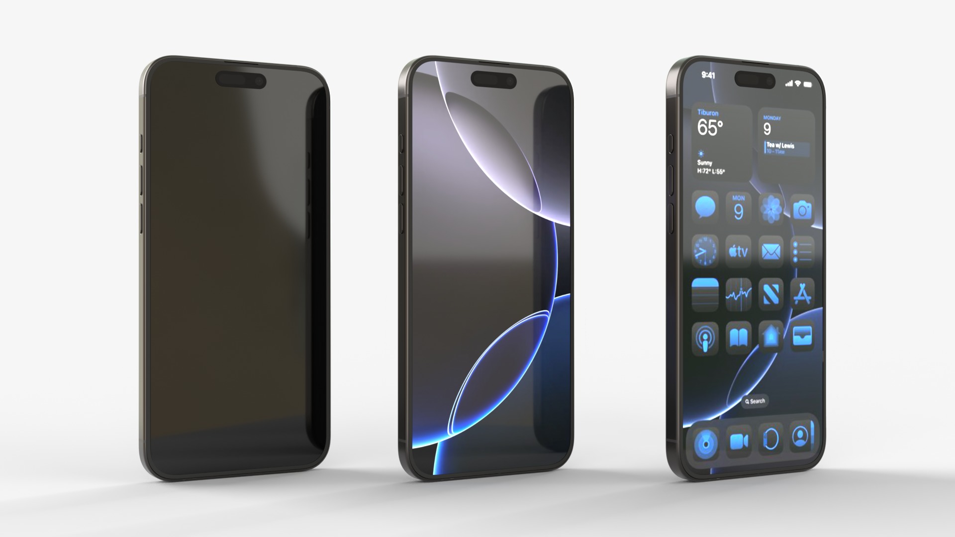 Apple iPhone 16 Pro and Pro Max Black Titanium 3D model_3