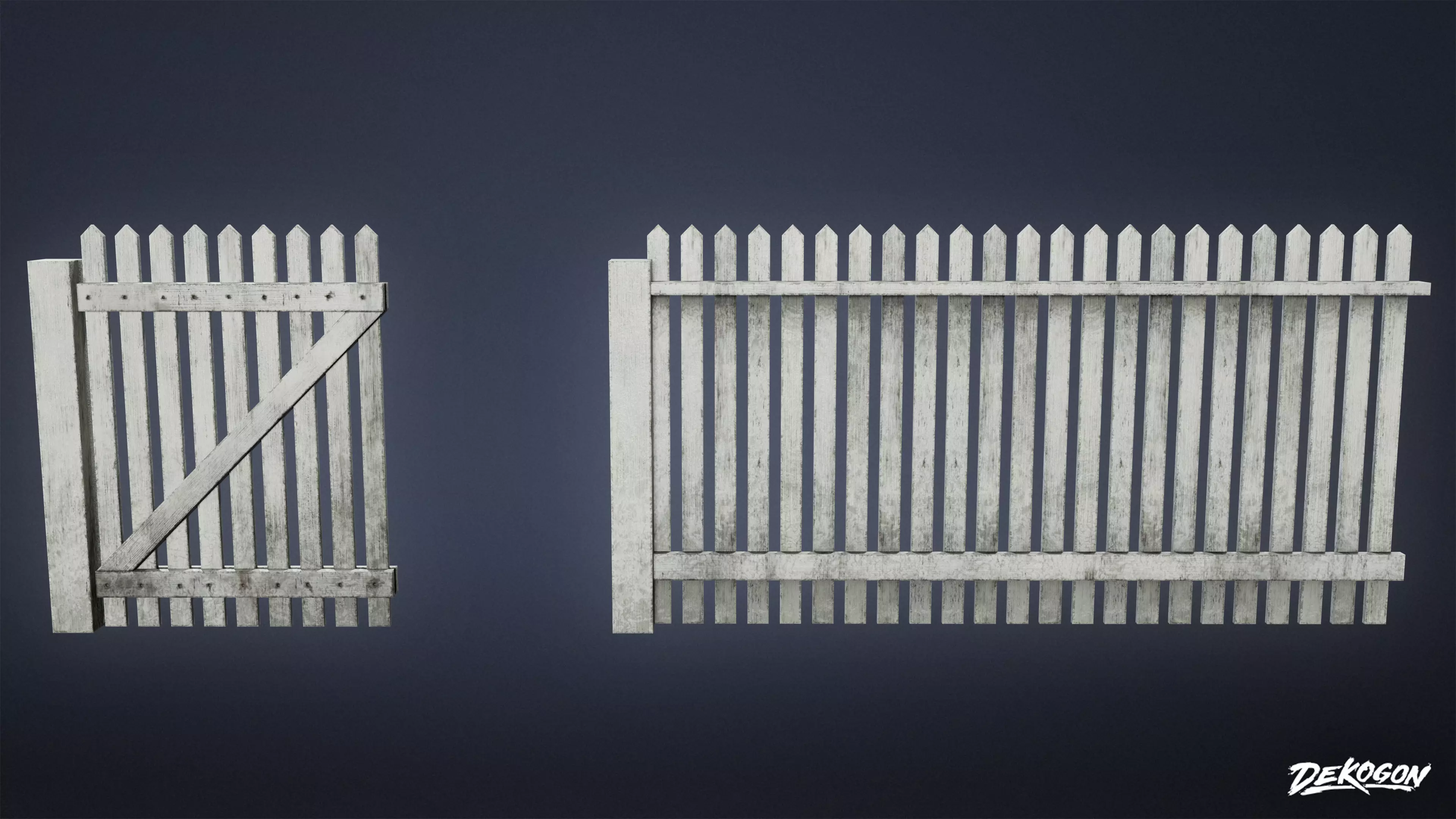 GATES AND FENCES - Fence 15 - LOW POLY Low-poly 3D model