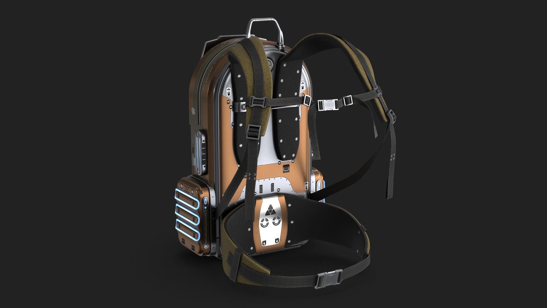 Sci Fi Bag Low-poly 3D model_13