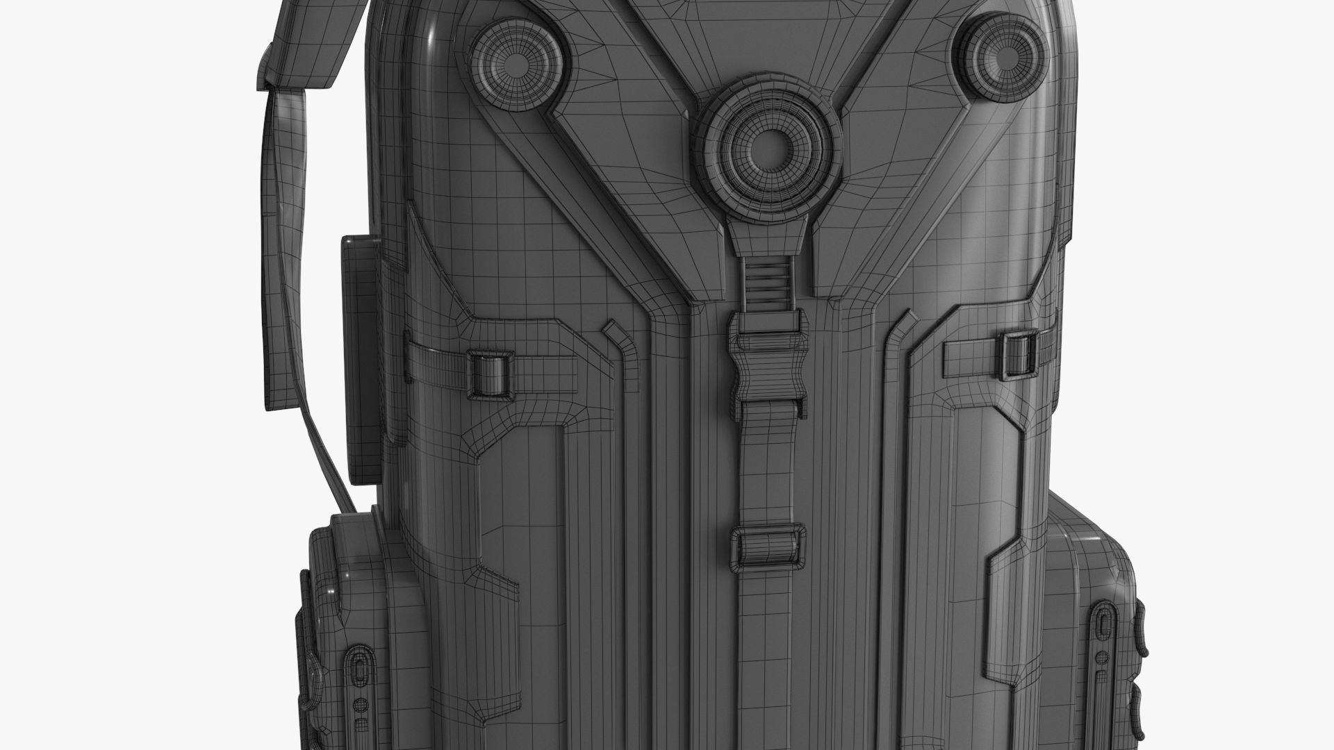 Sci Fi Bag Low-poly 3D model_18
